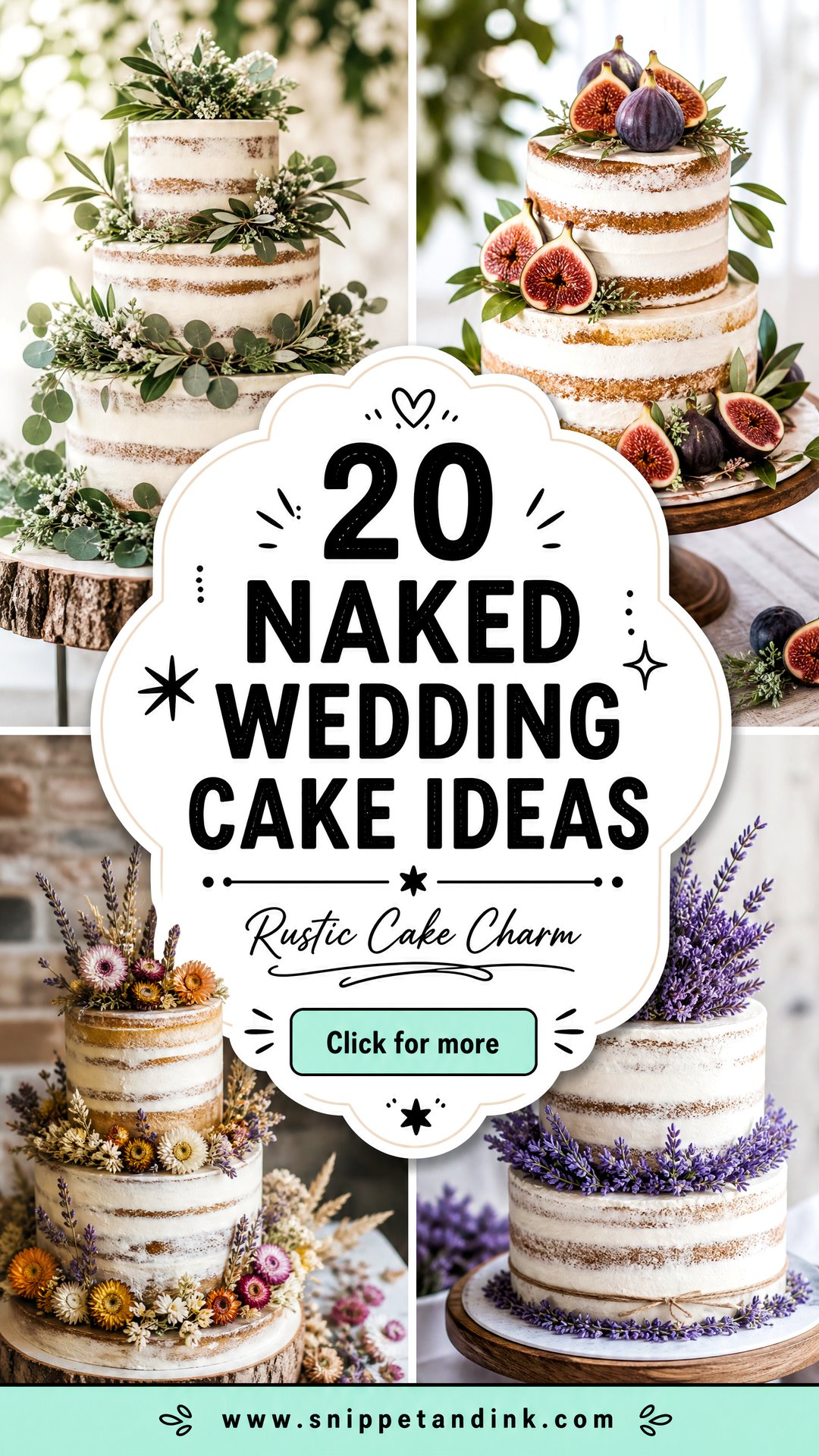 20 Naked Wedding Cake Ideas for Chic Rustic Receptions - 20 Naked Wedding Cake Ideas for Chic Rustic Receptions