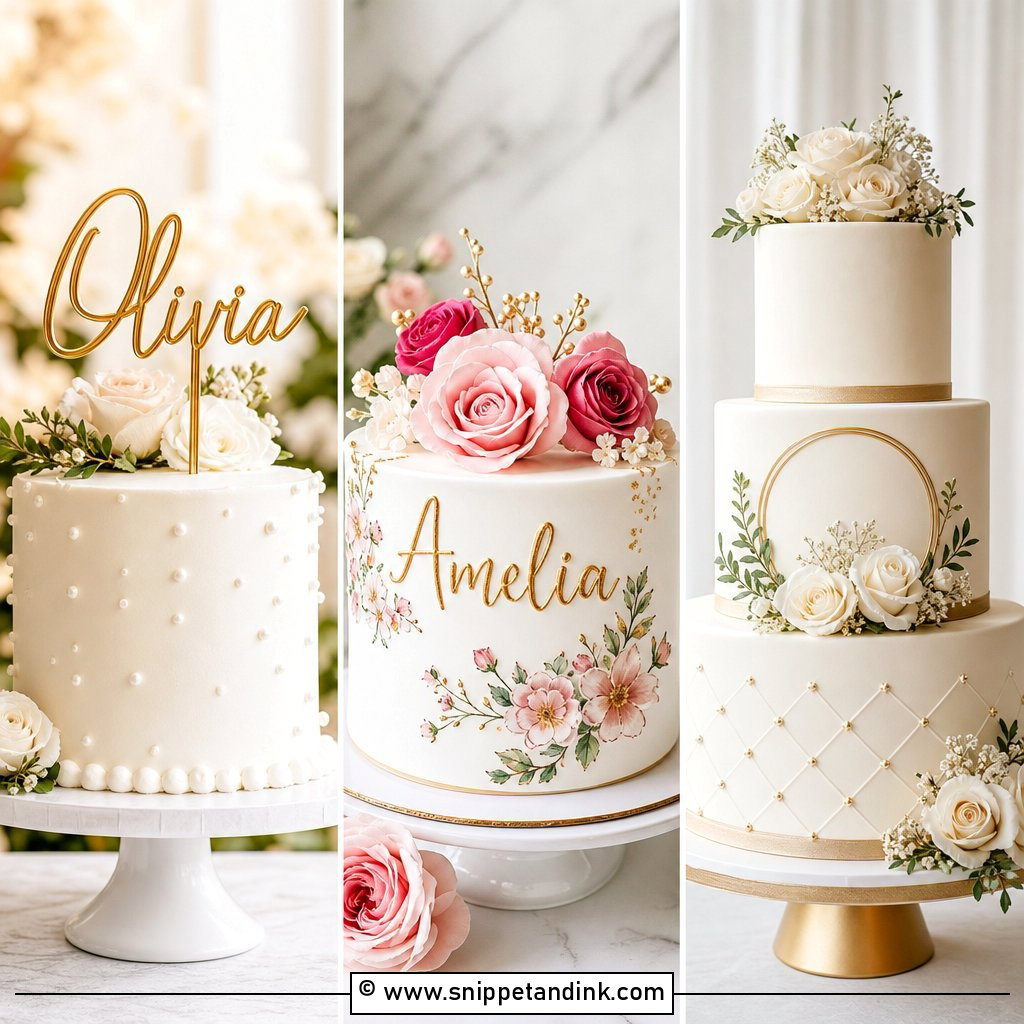 20 Name on Cake Ideas for Wedding to Personalize Dessert