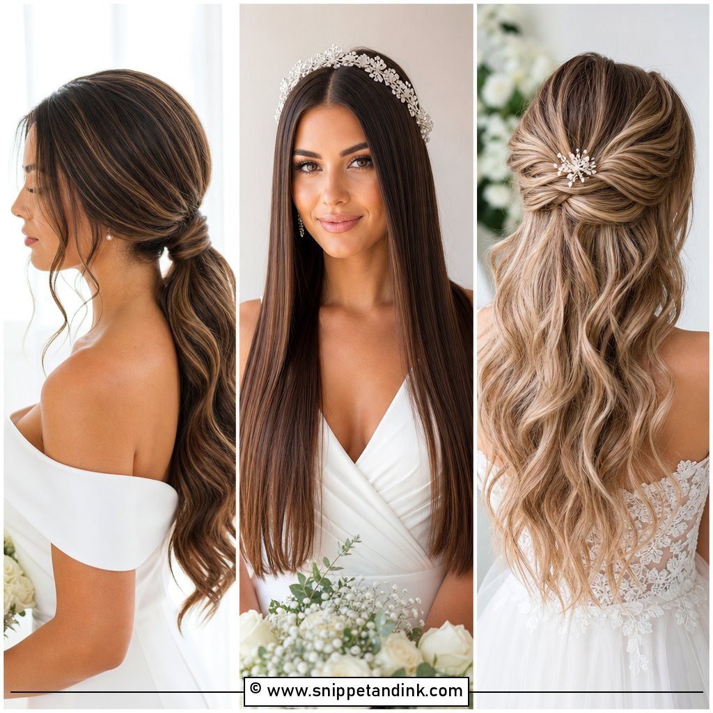 20 Natural Bridal Hair Ideas for Romantic Wedding Style