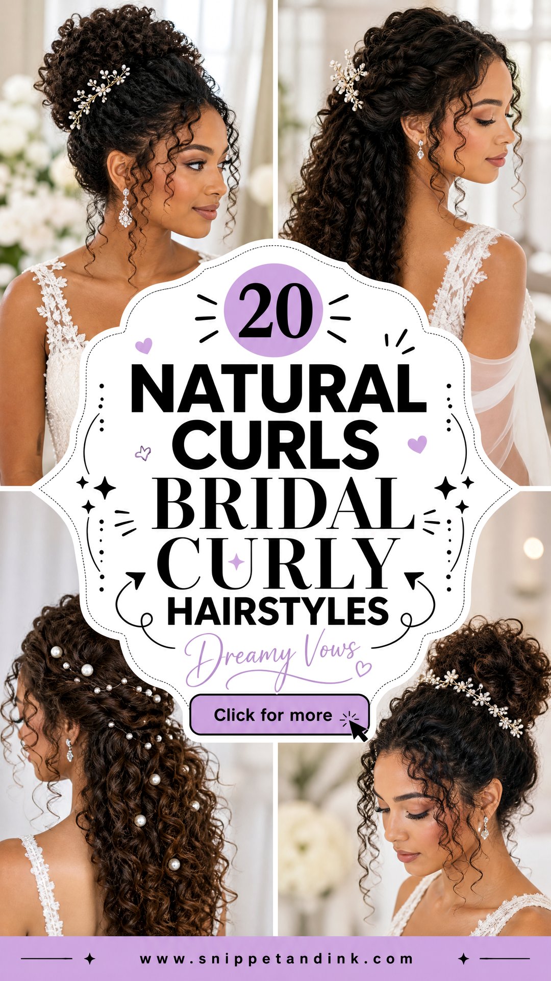 20 Natural Curls Bridal Curly Hairstyles for Dreamy Vows - 20 Natural Curls Bridal Curly Hairstyles for Dreamy Vows