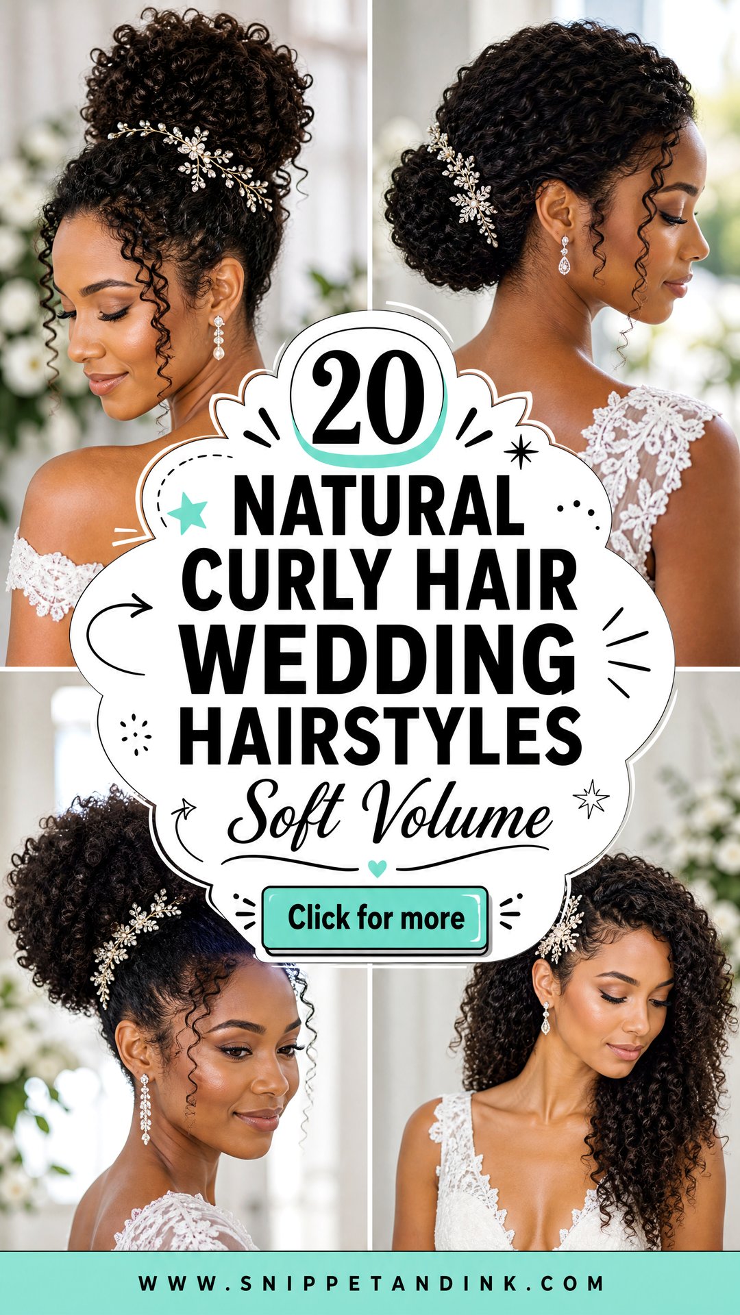 20 Natural Curly Hair Wedding Hairstyles For Soft Volume - 20 Natural Curly Hair Wedding Hairstyles For Soft Volume