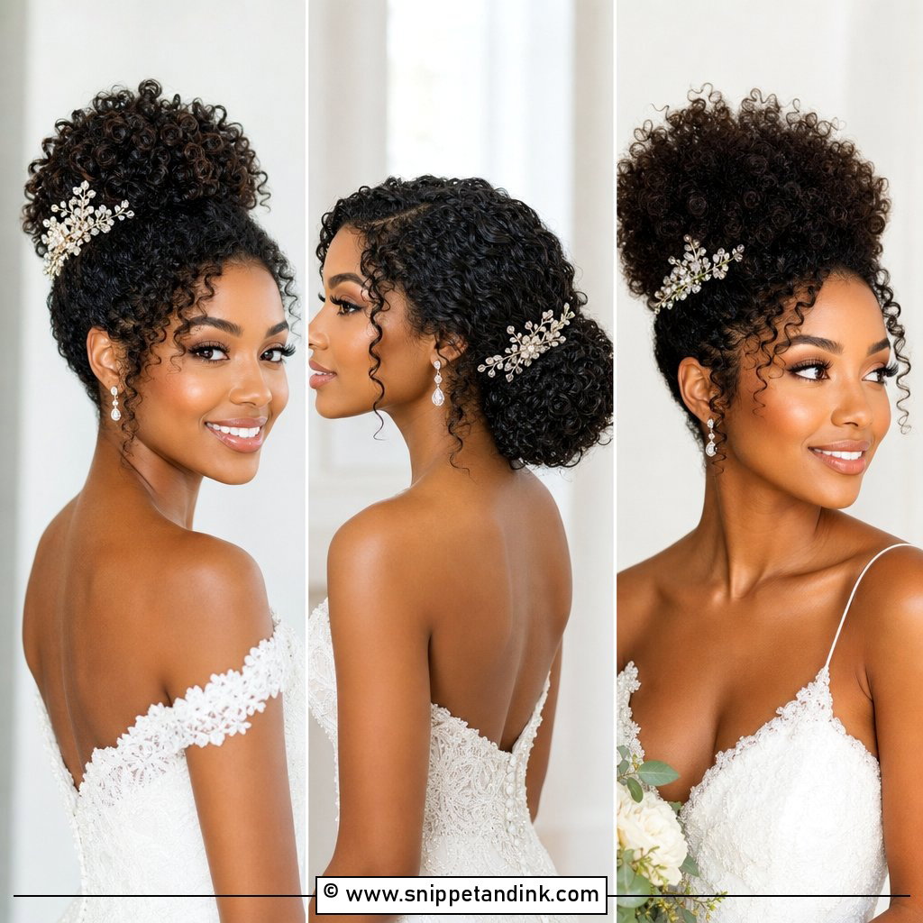 20 Natural Curly Hair Wedding Hairstyles For Soft Volume