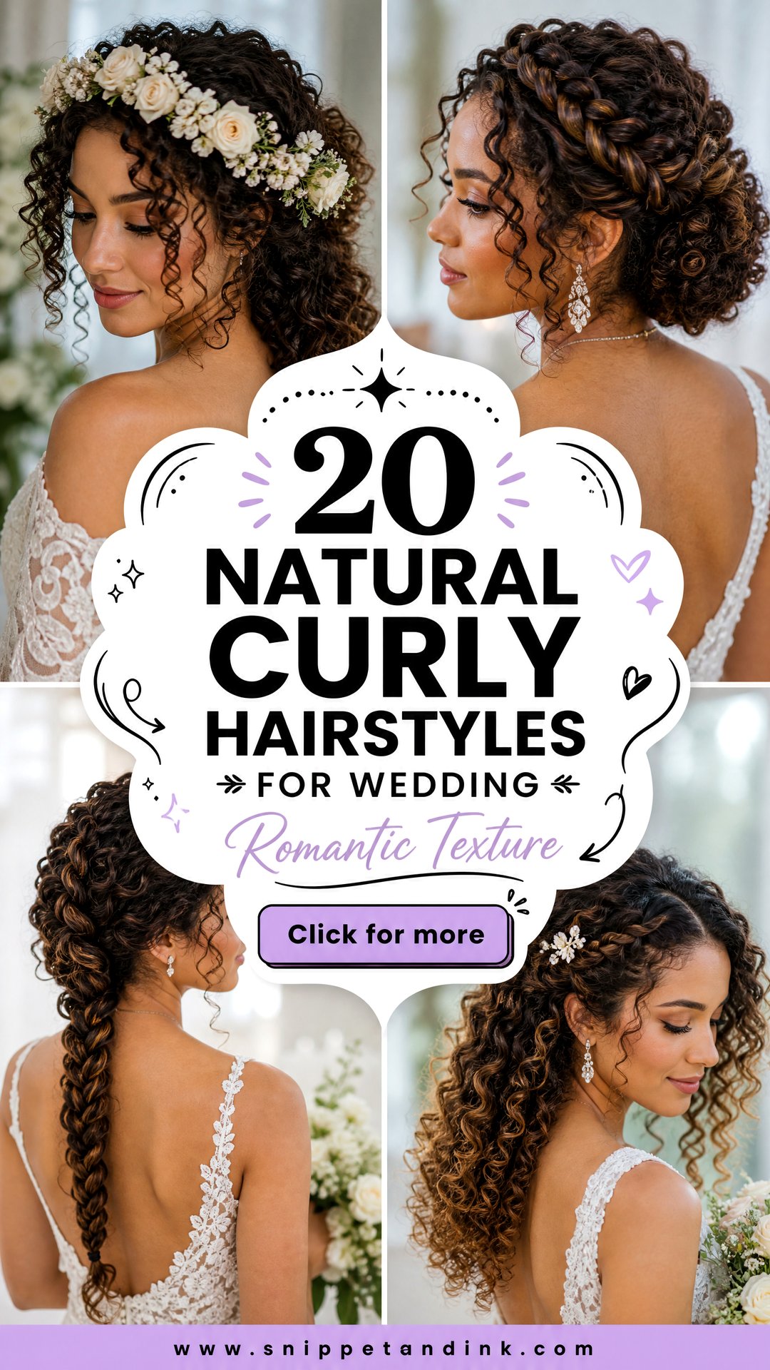 20 Natural Curly Hairstyles For Wedding Romantic Texture - 20 Natural Curly Hairstyles For Wedding: Romantic Texture
