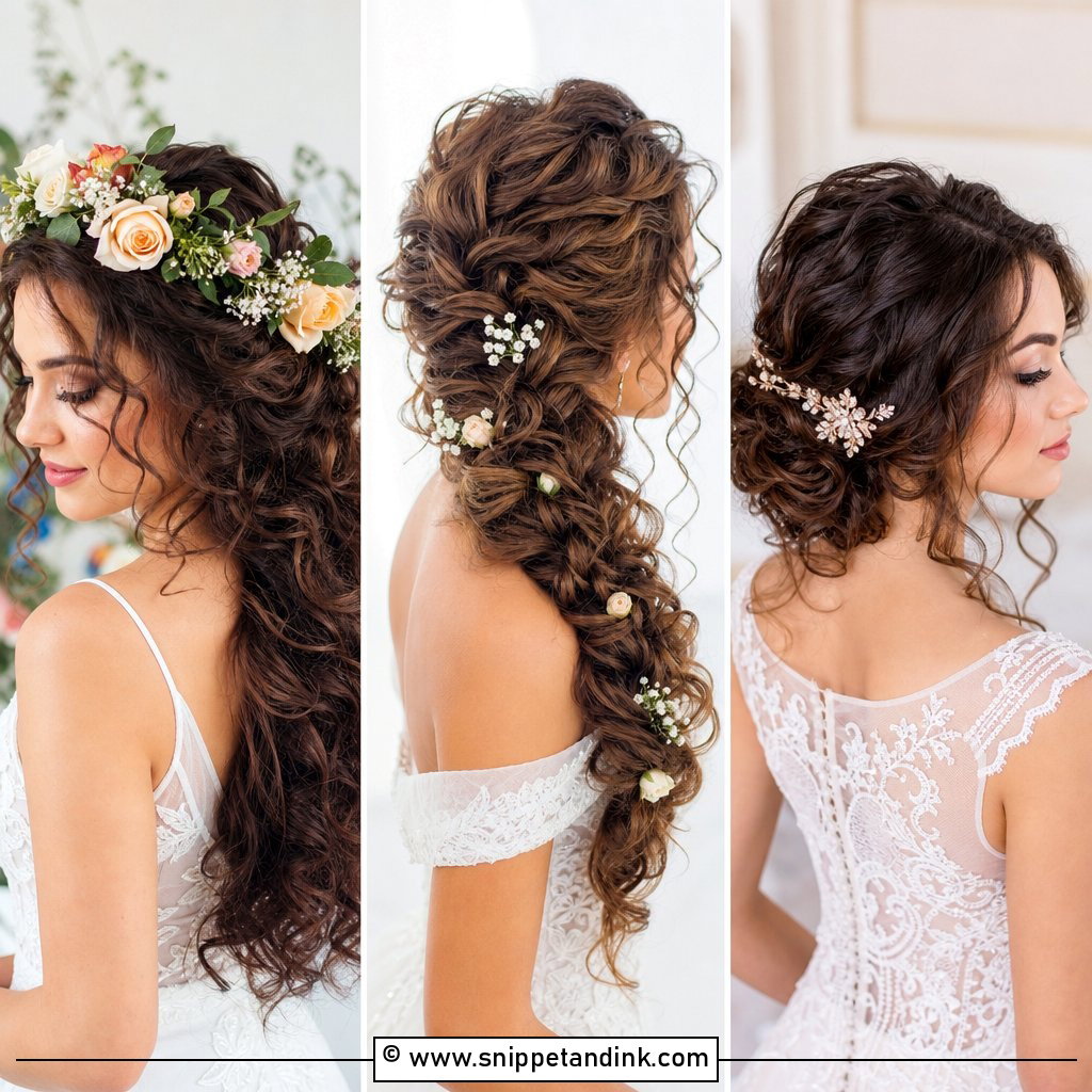 20 Natural Curly Wedding Hair Ideas for Effortless Glam