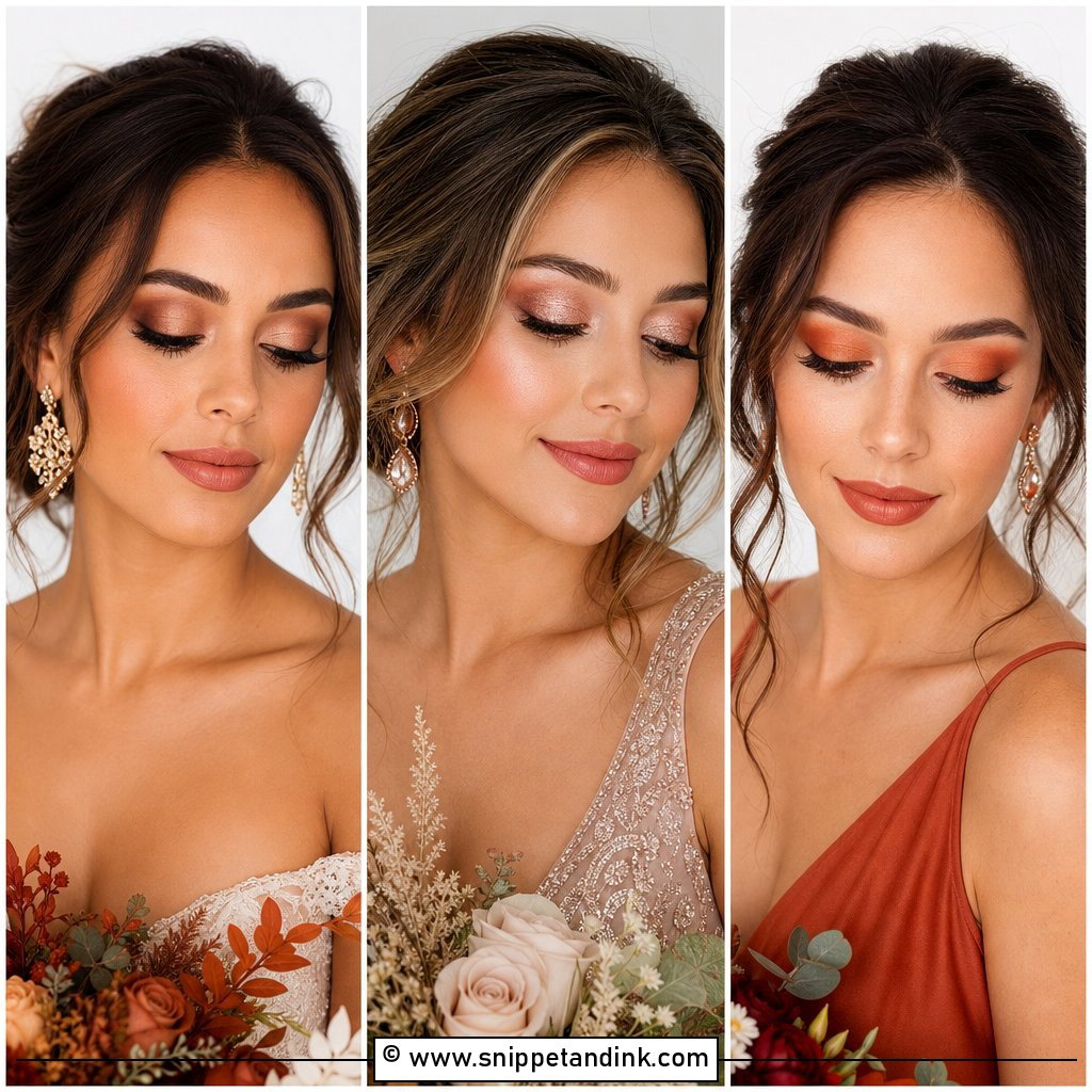 20 Natural Fall Wedding Makeup Ideas For Cozy Bridal Glow