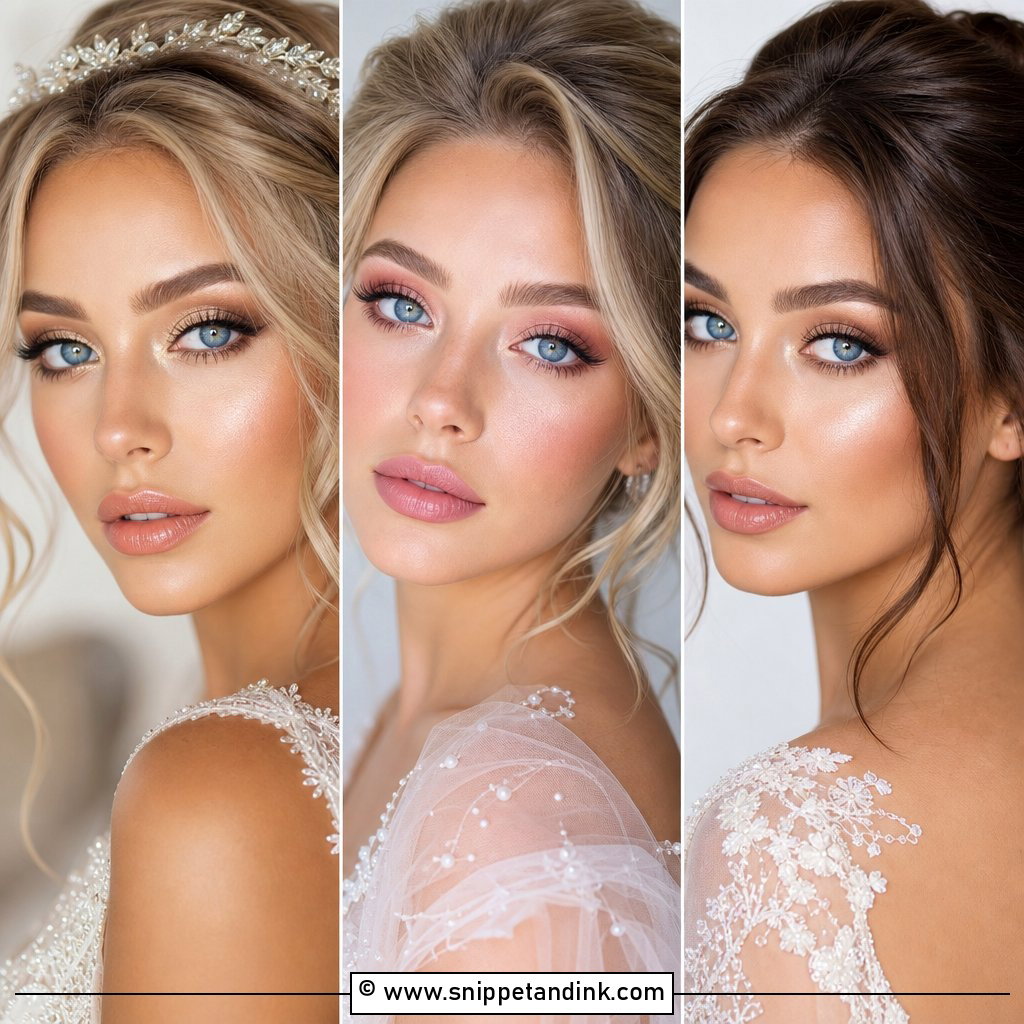 20 Natural Glam Bridal Makeup For Blue Eyes Dreamy Looks