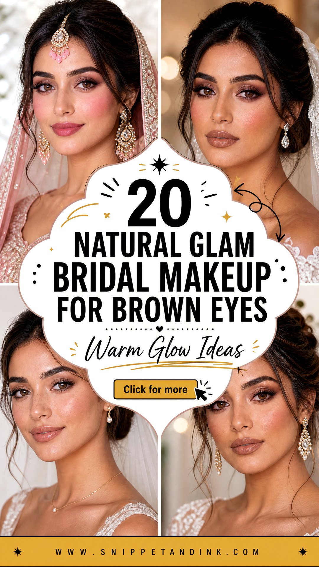 20 Natural Glam Bridal Makeup For Brown Eyes Warm Glow Ideas - 20 Natural Glam Bridal Makeup For Brown Eyes: Warm Glow Ideas