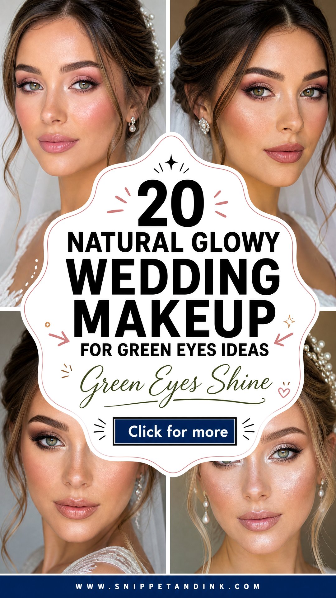 20 Natural Glowy Wedding Makeup For Green Eyes To Shine - 20 Natural Glowy Wedding Makeup For Green Eyes To Shine