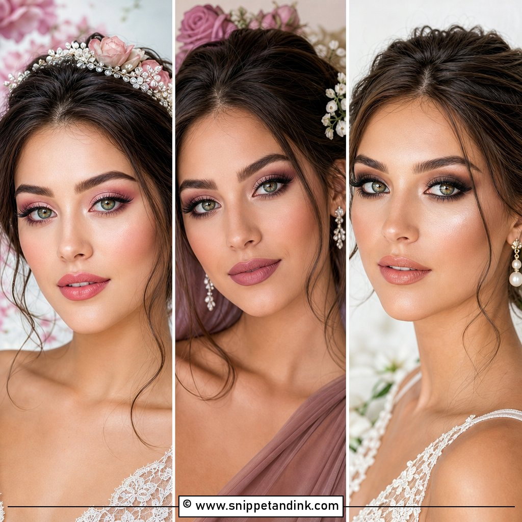 20 Natural Glowy Wedding Makeup For Green Eyes To Shine
