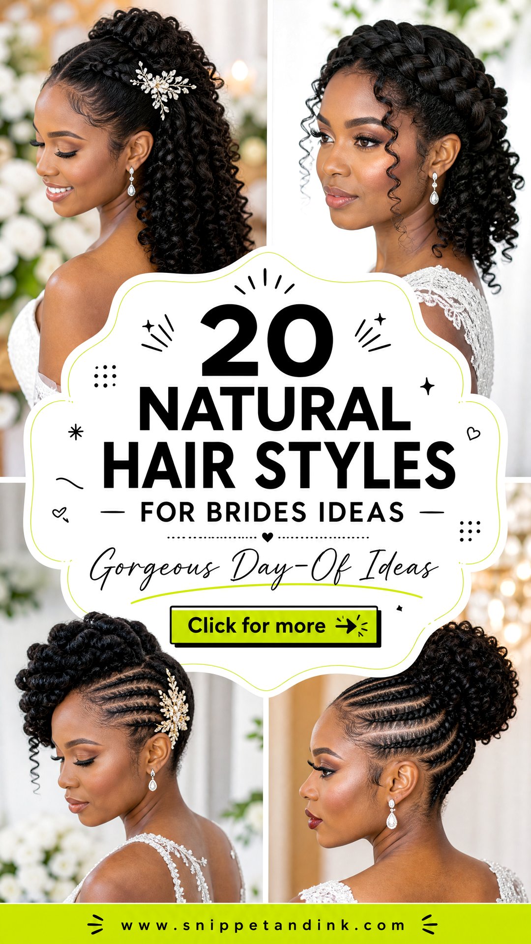 20 Natural Hair Styles For Brides Gorgeous Day-Of Ideas - 20 Natural Hair Styles For Brides: Gorgeous Day-Of Ideas