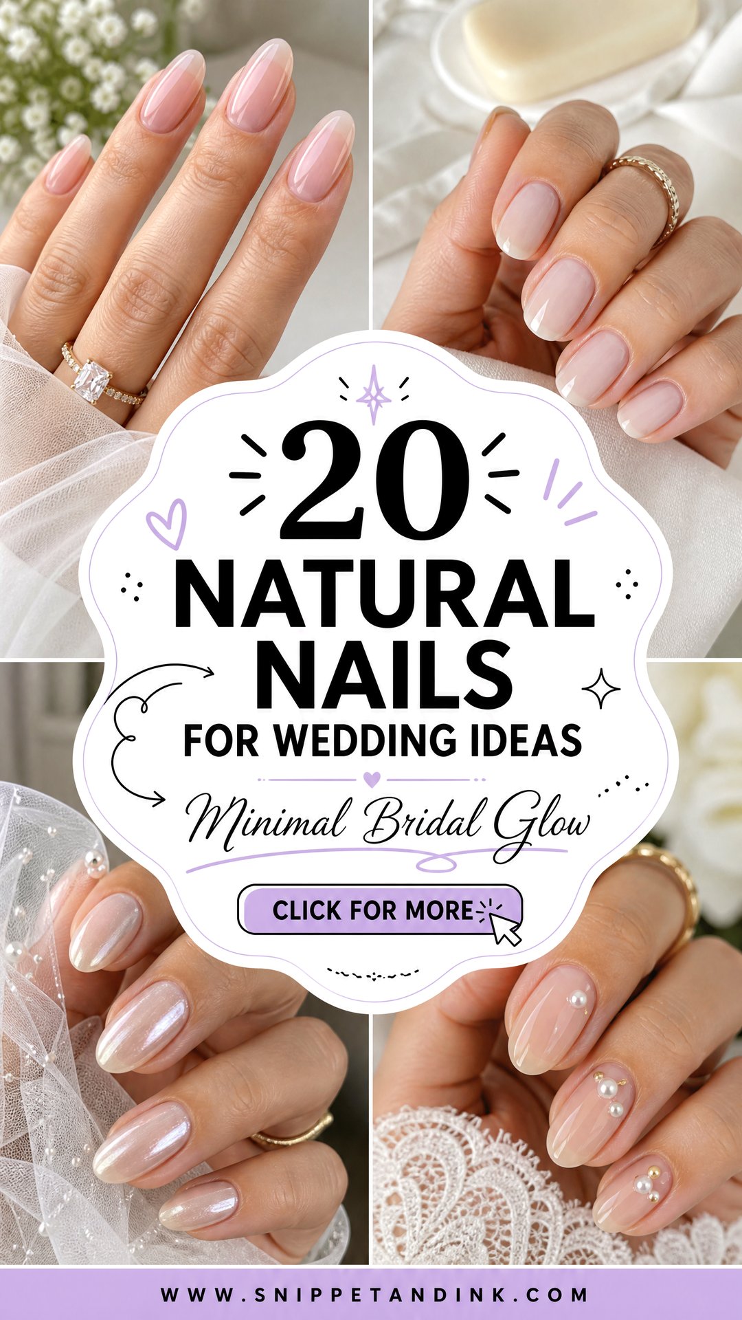 20 Natural Nails for Wedding Elegant Minimal Bridal Ideas - 20 Natural Nails for Wedding: Elegant Minimal Bridal Ideas