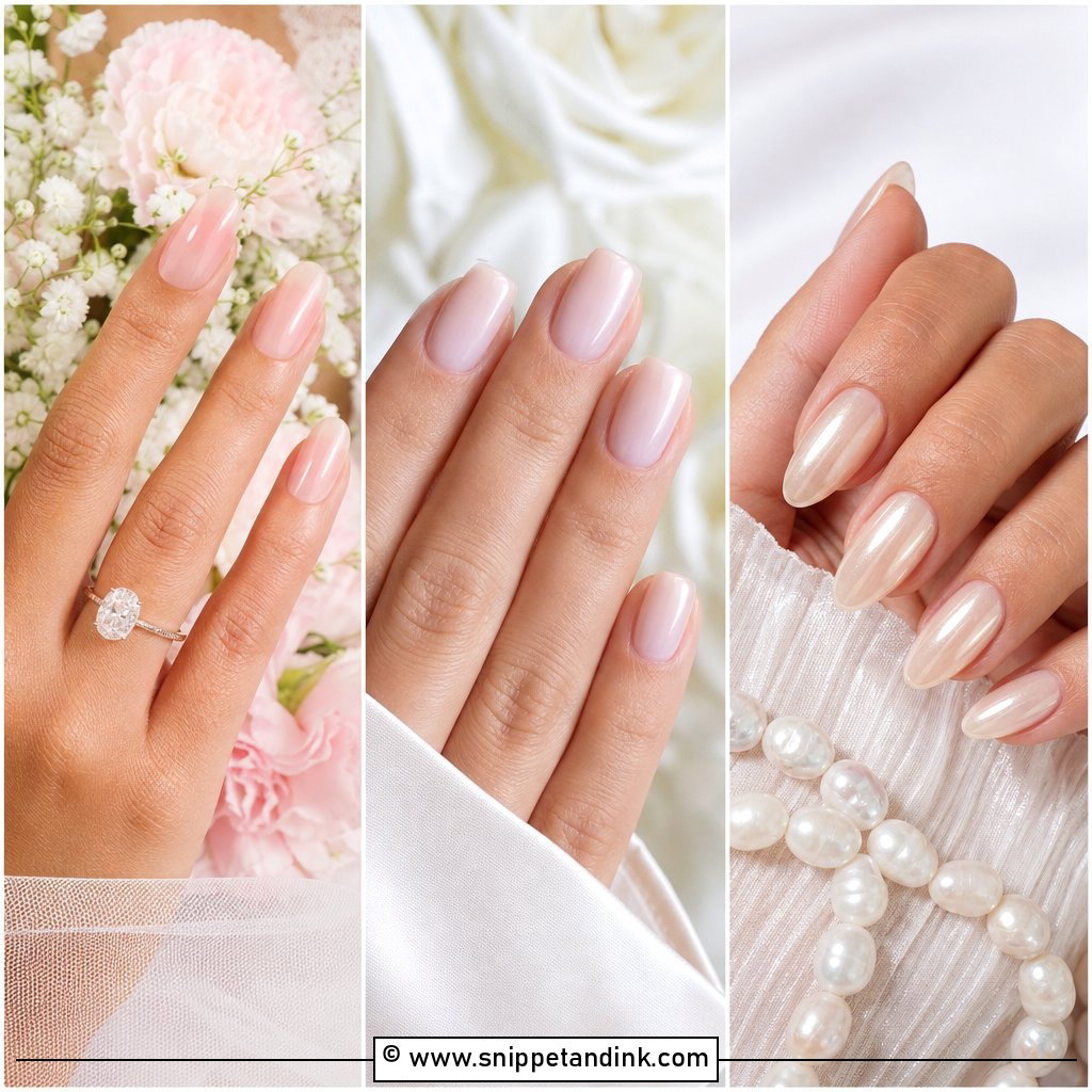 20 Natural Nails for Wedding Elegant Minimal Bridal Ideas