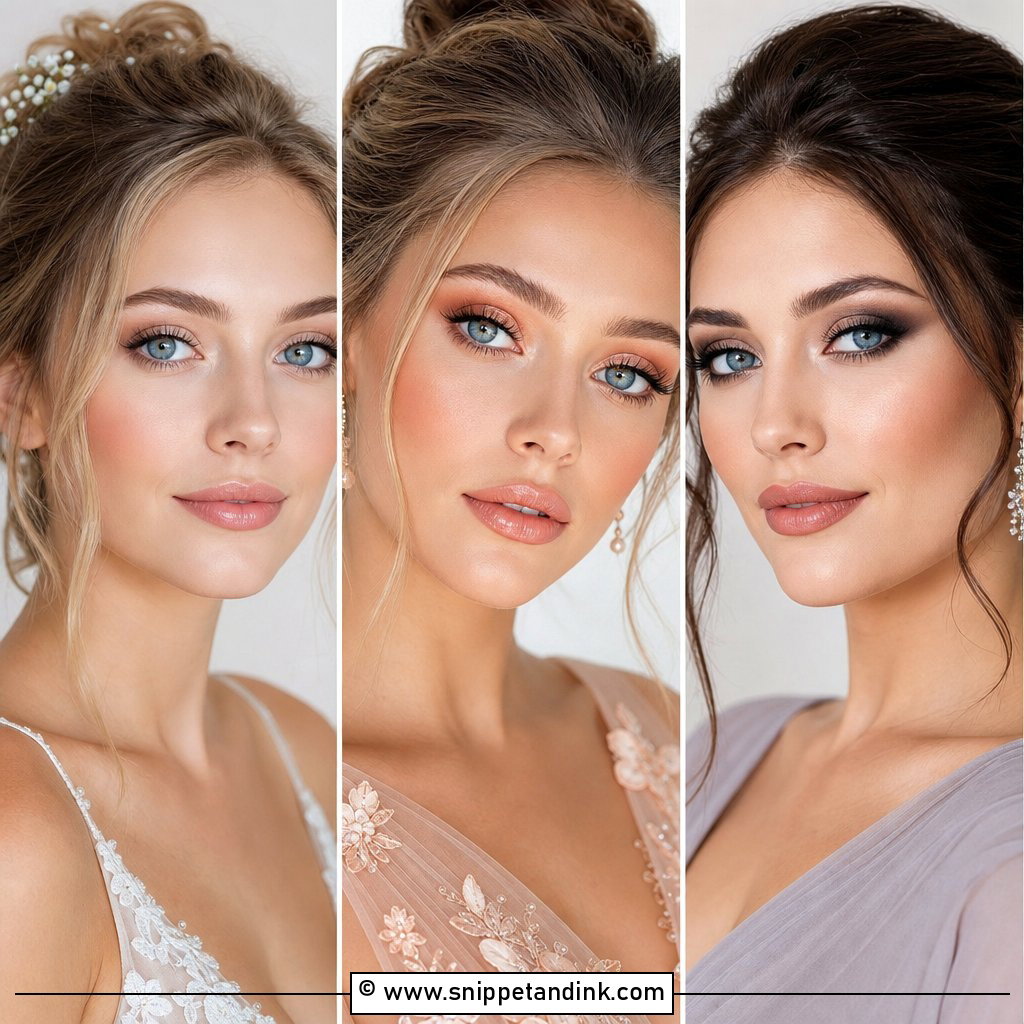20 Natural Wedding Make Up for Blue Eyes Soft Bridal Looks