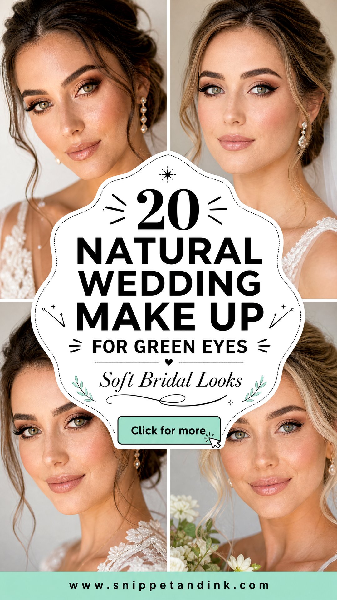 20 Natural Wedding Make Up for Green Eyes Soft Bridal Looks - 20 Natural Wedding Make Up for Green Eyes: Soft Bridal Looks