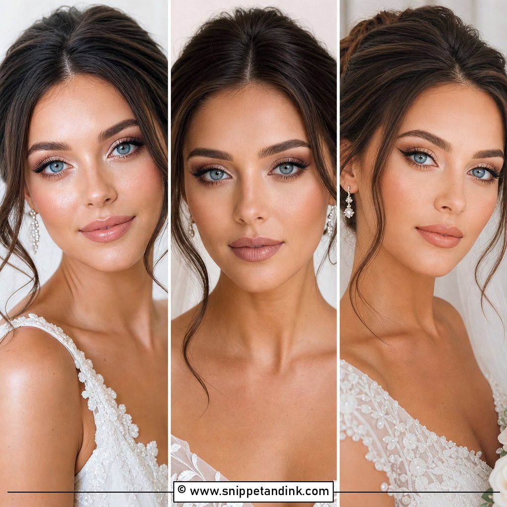 20 Natural Wedding Makeup for Blue Eyes Brunette Soft Glam