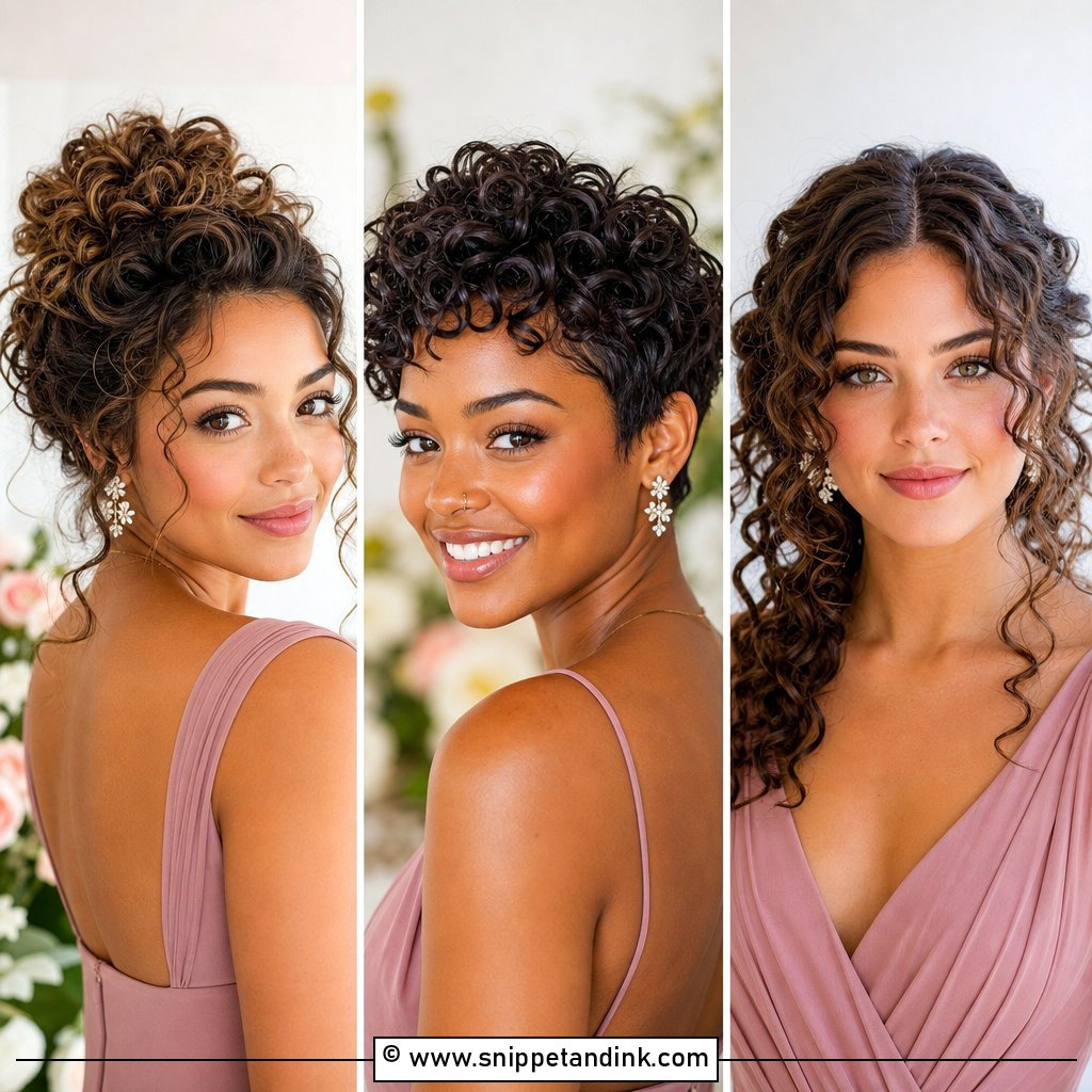 20 Naturally Curly Bridesmaid Hairstyles for Soft Romance