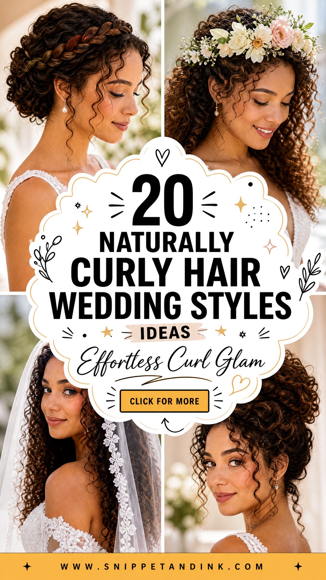 20 Naturally Curly Hair Wedding Styles for Effortless Glam - 20 Naturally Curly Hair Wedding Styles for Effortless Glam