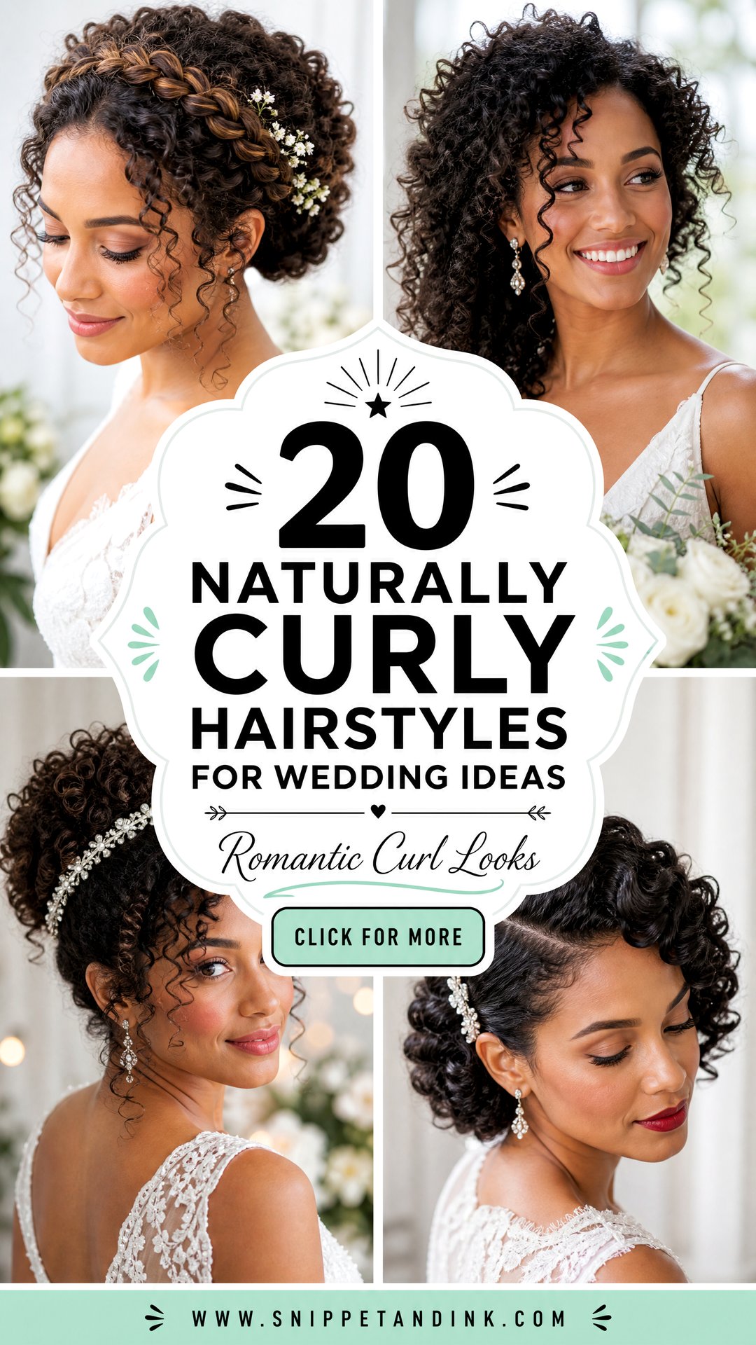 20 Naturally Curly Hairstyles for Wedding Romantic Looks - 20 Naturally Curly Hairstyles for Wedding: Romantic Looks