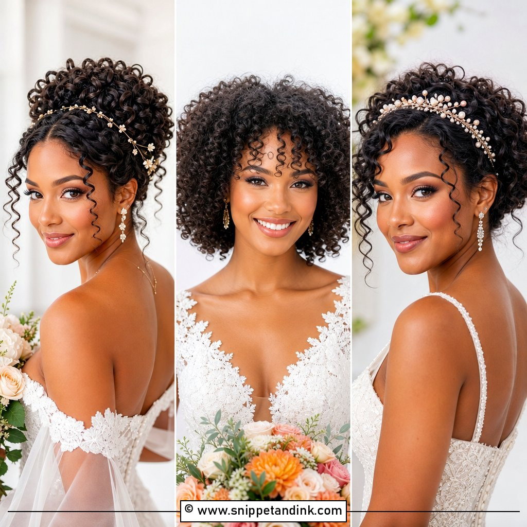 20 Naturally Curly Hairstyles for Wedding Romantic Looks