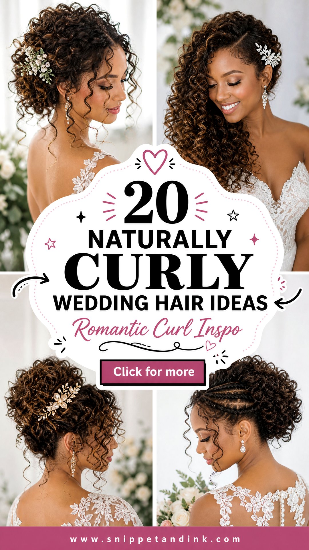 20 Naturally Curly Wedding Hair Ideas for Romantic Brides - 20 Naturally Curly Wedding Hair Ideas for Romantic Brides