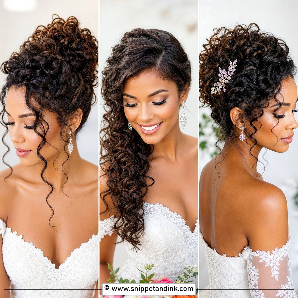 20 Naturally Curly Wedding Hair Ideas for Romantic Brides