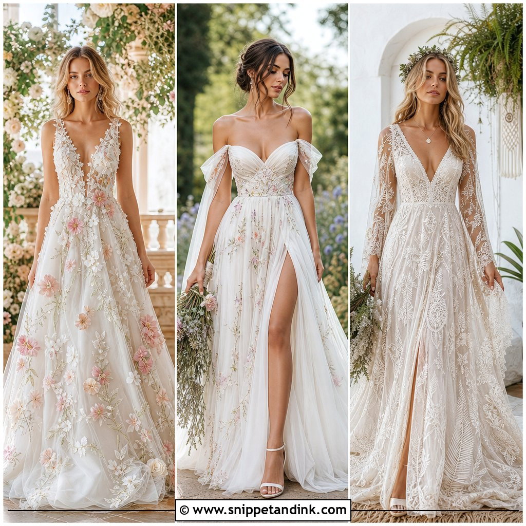 20 Nature Inspired Wedding Dress Ideas for Earthy Brides