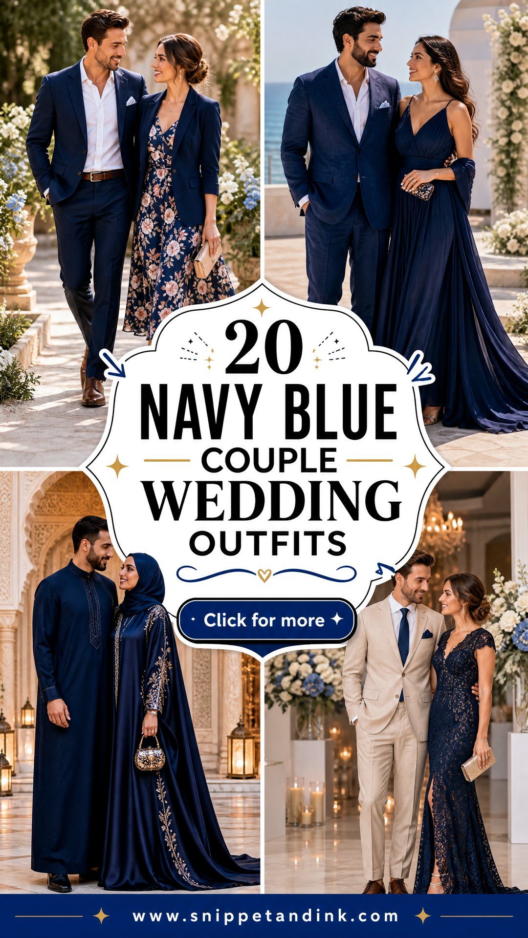 20 Navy Blue Couple Wedding Outfits Chic Coordinated Looks - 20 Navy Blue Couple Wedding Outfits: Chic Coordinated Looks