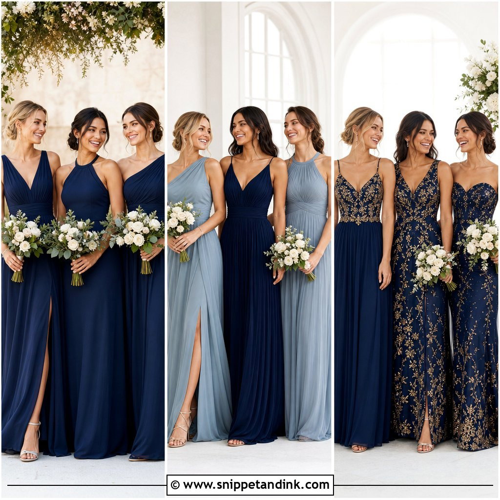 20 Navy Bridal Party Ideas for a Polished Wedding Palette