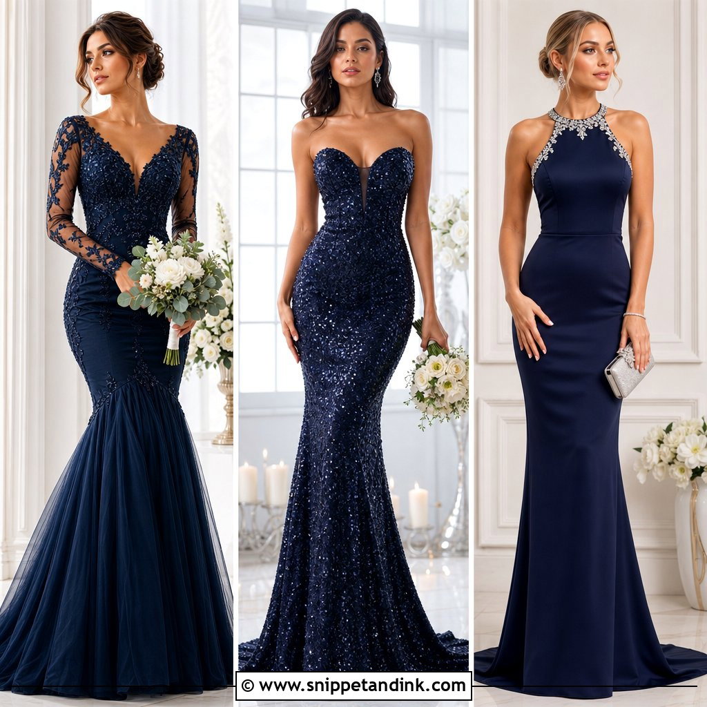 20 Navy Wedding Dress Ideas for a Bold and Elegant Bride