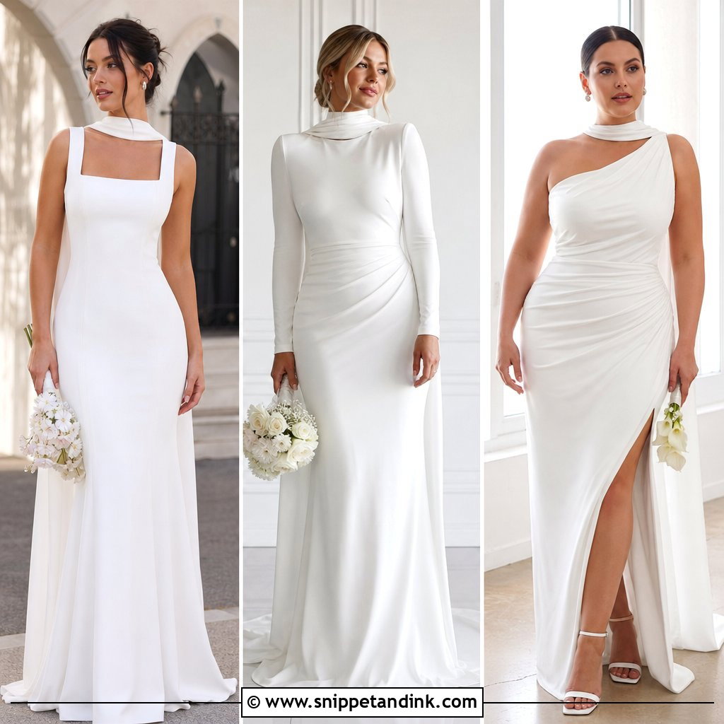 20 Neck Scarf Wedding Dresses for Chic, Statement-Making Brides