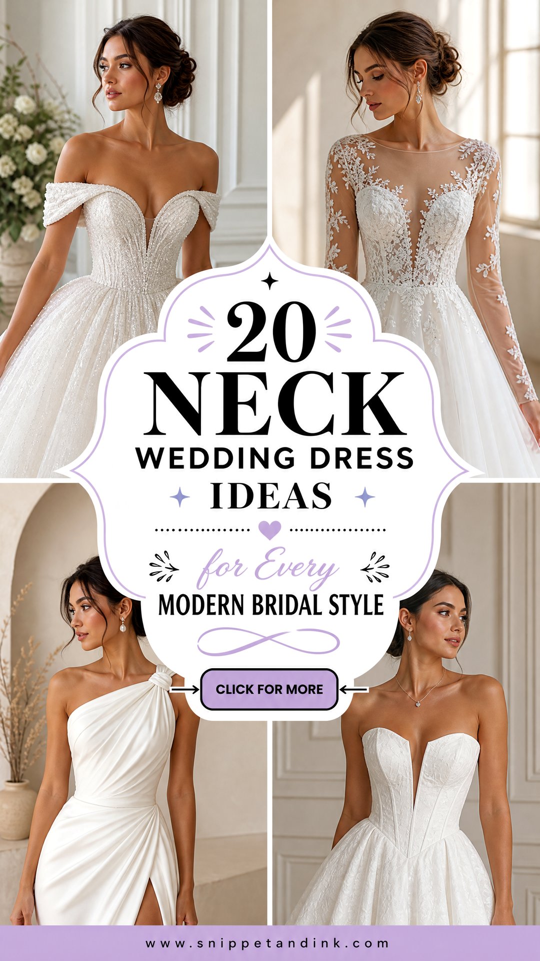 20 Neck Wedding Dress Ideas for Every Modern Bridal Style - 20 Neck Wedding Dress Ideas for Every Modern Bridal Style