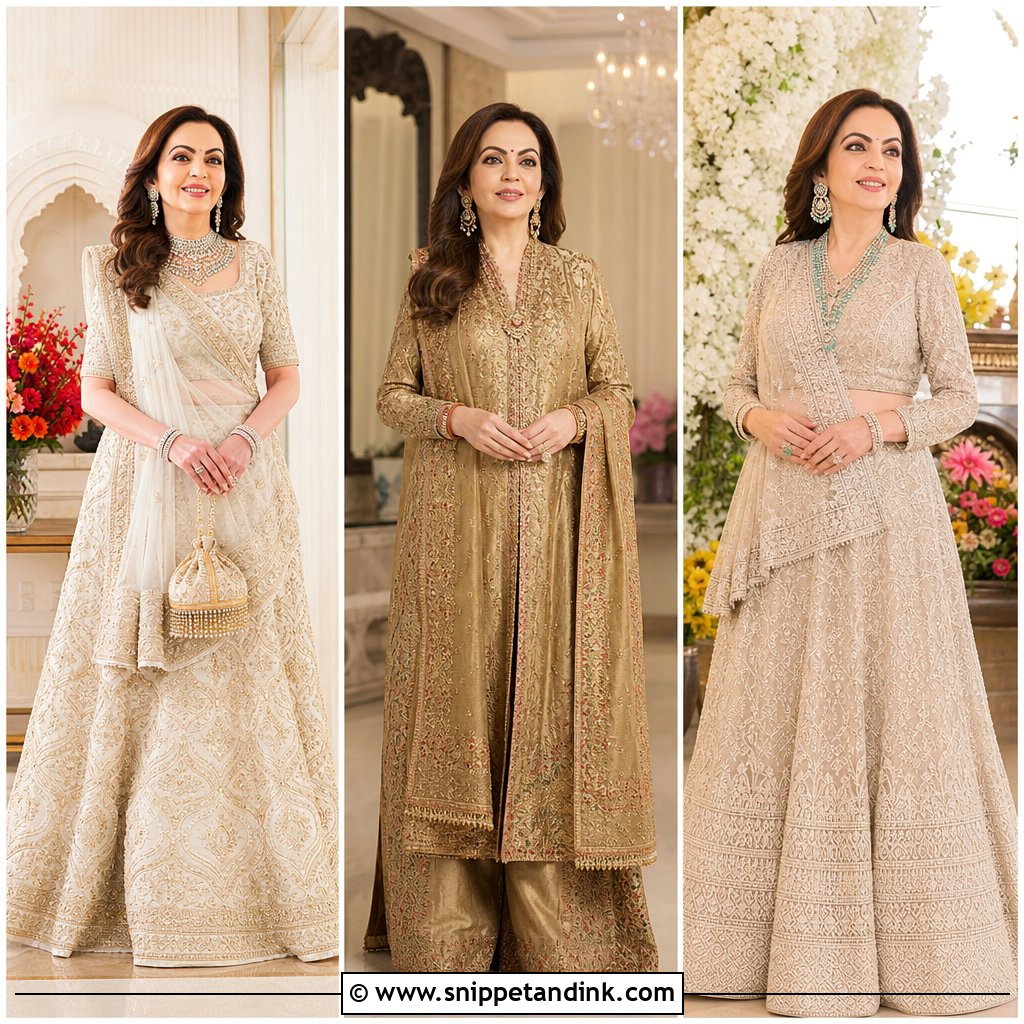 20 Neeta Ambani Wedding Outfits for Regal Style Inspiration