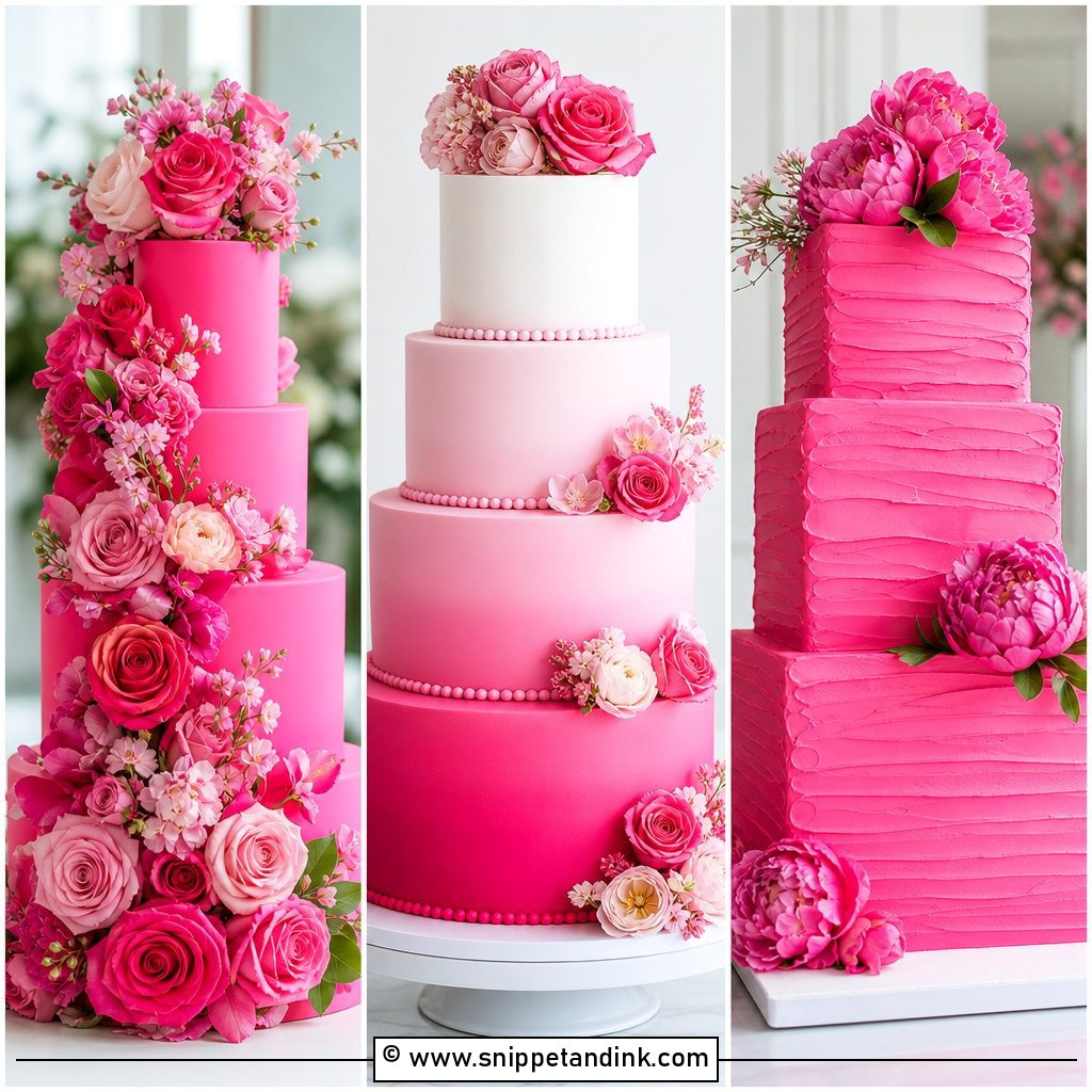 20 Neon Pink Cake Ideas for Wedding Bold Modern Inspo