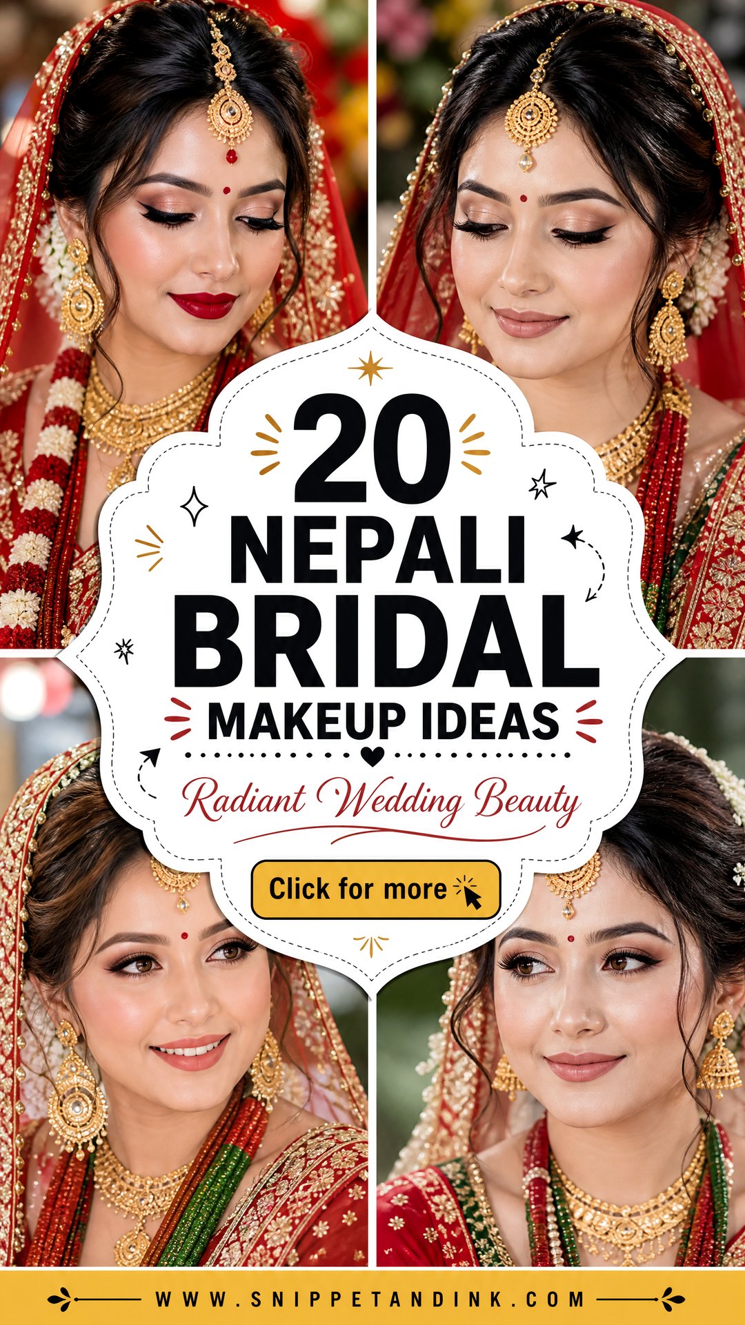 20 Nepali Bridal Makeup Ideas for a Radiant Wedding Look - 20 Nepali Bridal Makeup Ideas for a Radiant Wedding Look