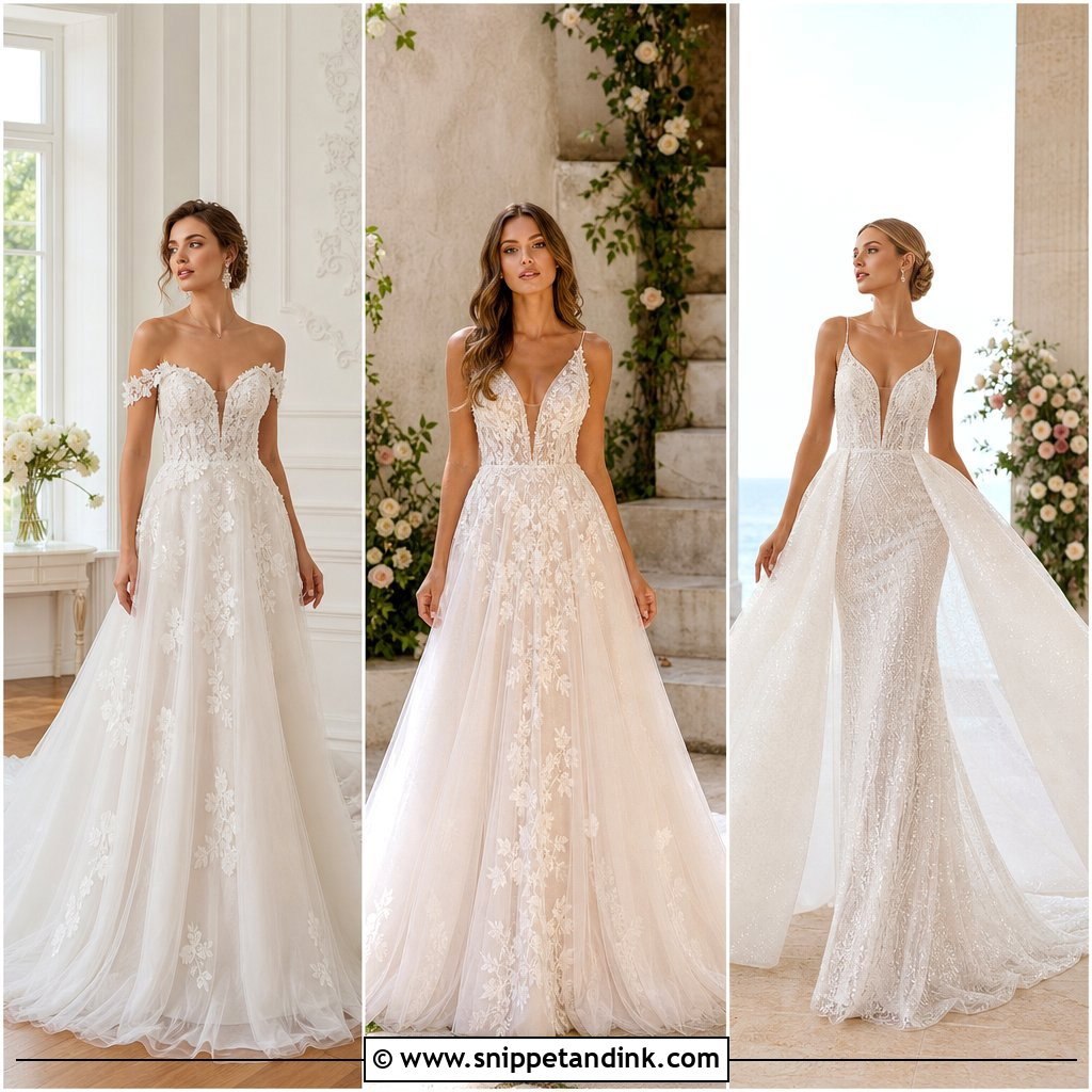 20 Net Wedding Dress Ideas for an Ethereal, Modern Bridal Style