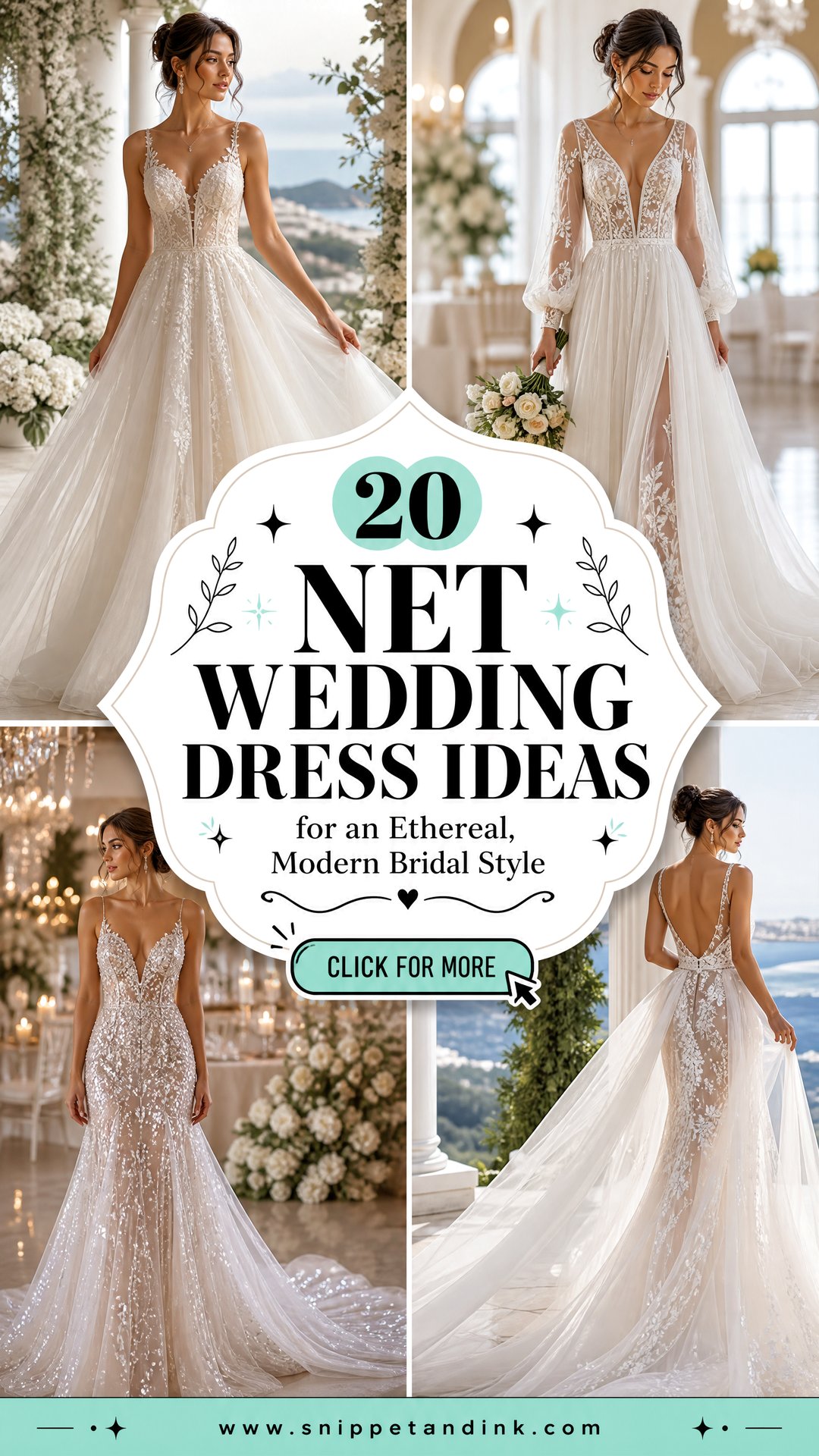 20 Net Wedding Dress Ideas for an Ethereal Modern Bridal Style - 20 Net Wedding Dress Ideas for an Ethereal, Modern Bridal Style