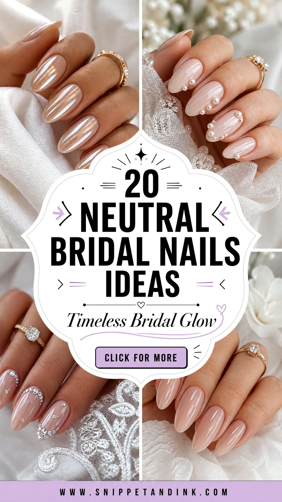 20 Neutral Bridal Nails for Timeless Wedding-Day Style - 20 Neutral Bridal Nails for Timeless Wedding-Day Style