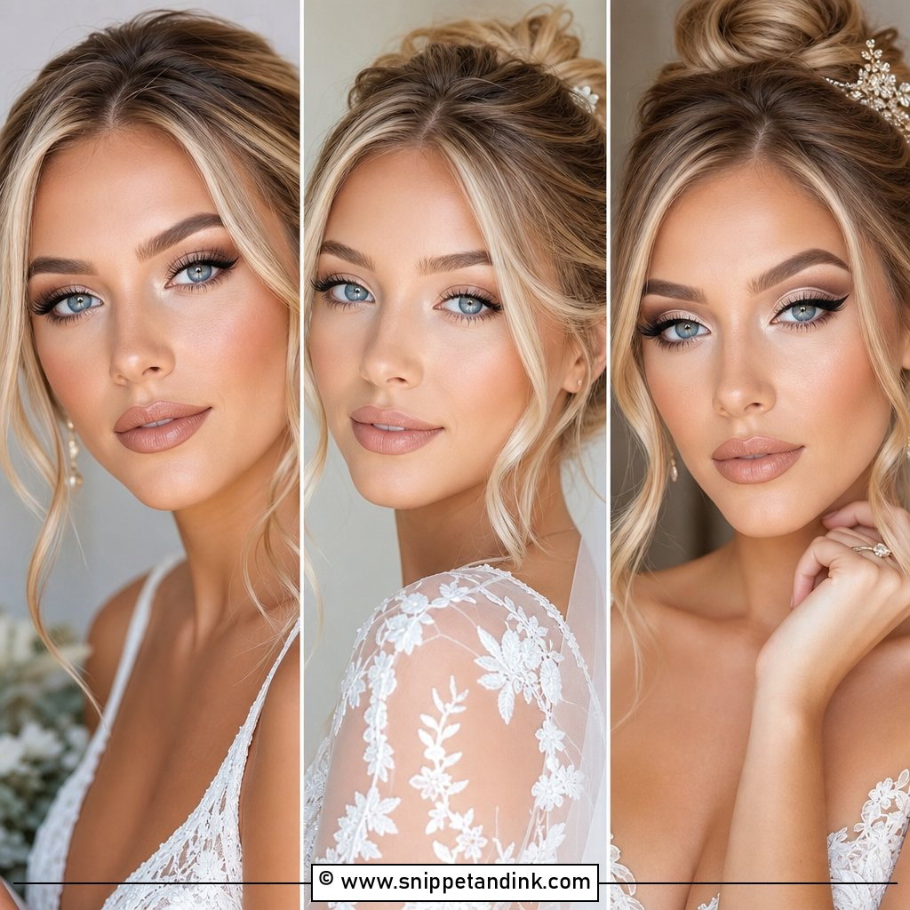 20 Neutral Wedding Makeup for Blue Eyes Soft Glam Looks