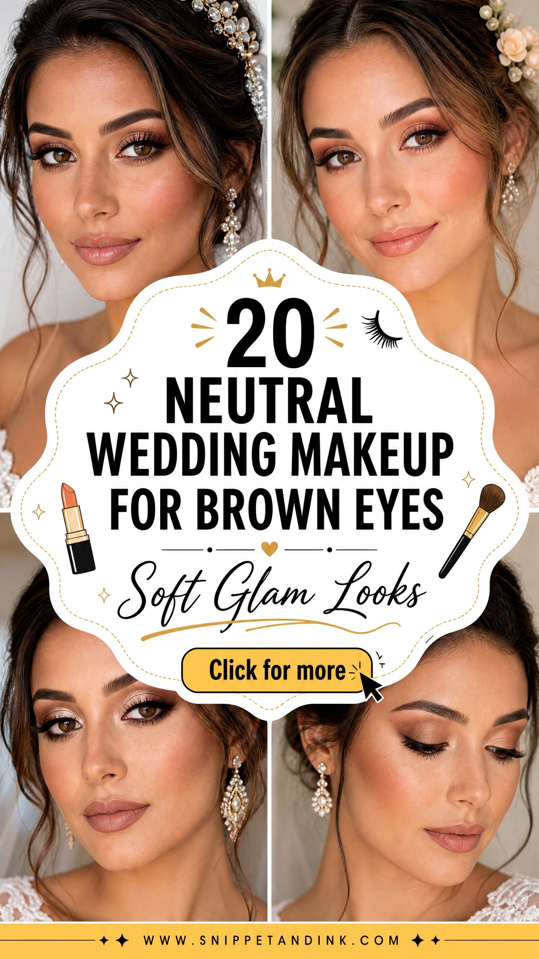 20 Neutral Wedding Makeup for Brown Eyes Soft Glam Looks - 20 Neutral Wedding Makeup for Brown Eyes: Soft Glam Looks