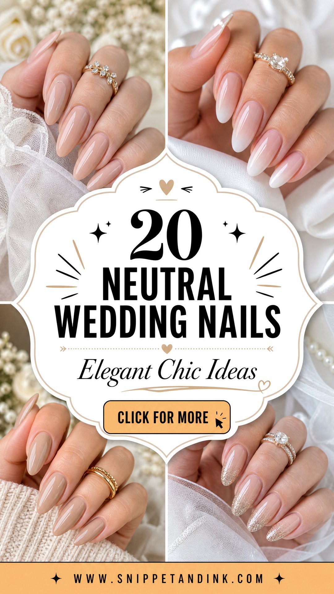 20 Neutral Wedding Nails for Bride Elegant Chic Ideas - 20 Neutral Wedding Nails for Bride: Elegant Chic Ideas
