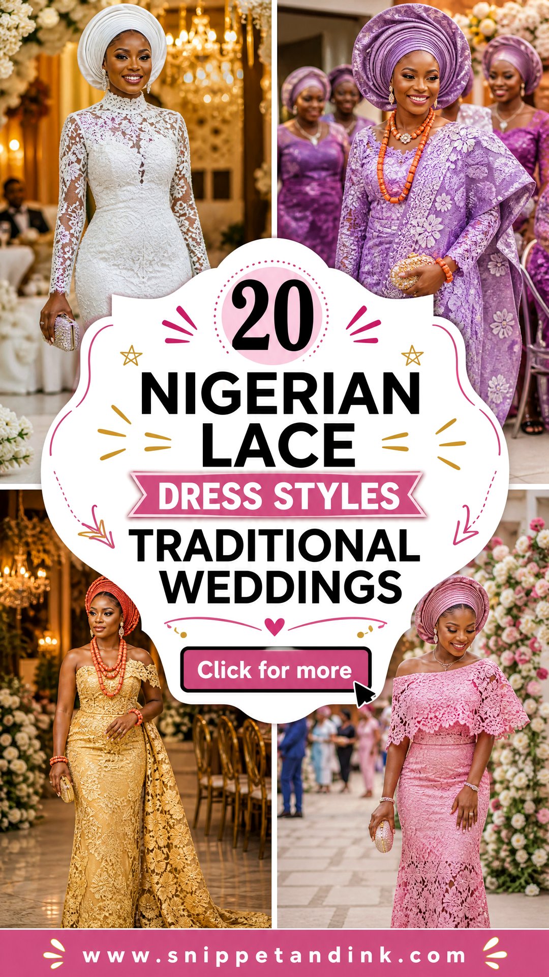 20 Nigerian Lace Dress Styles Traditional Weddings to Love - 20 Nigerian Lace Dress Styles Traditional Weddings to Love
