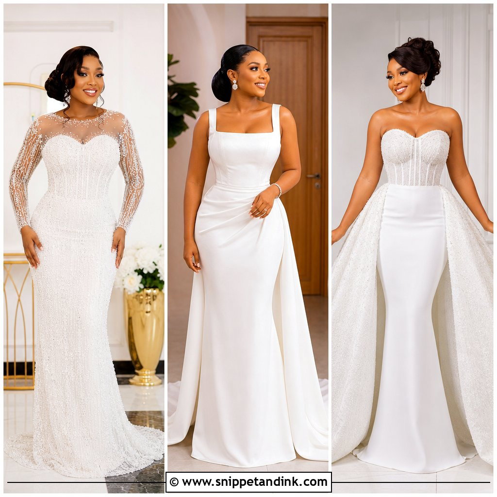 20 Nigerian White Wedding Dresses for Timeless Bridal Style