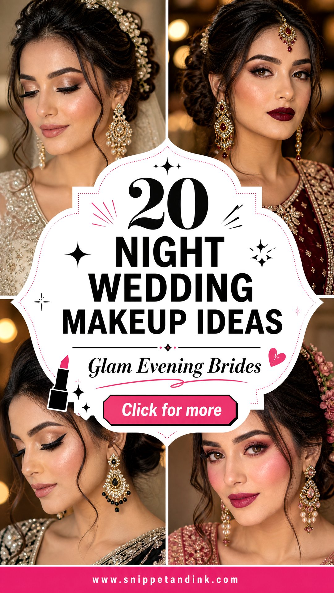 20 Night Wedding Makeup Ideas for Glam Evening Brides - 20 Night Wedding Makeup Ideas for Glam Evening Brides