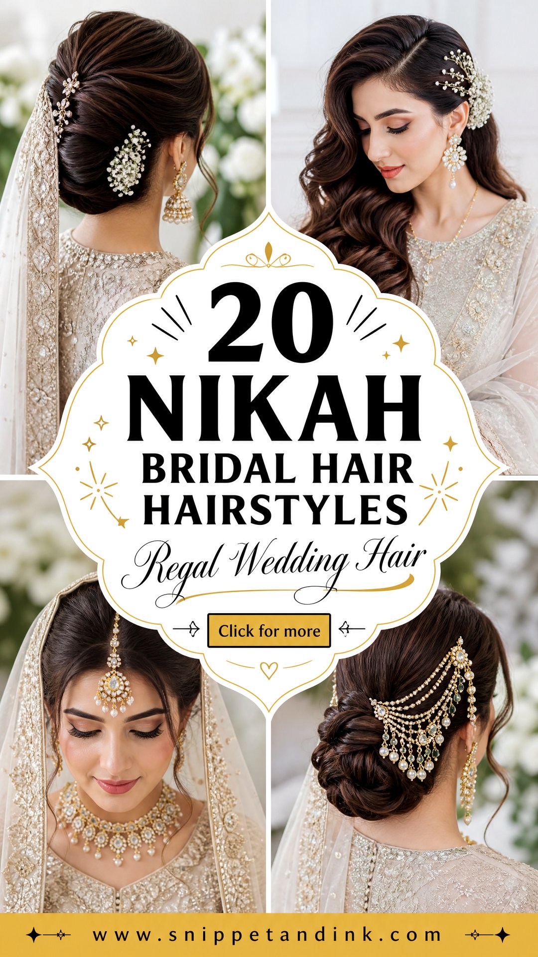 20 Nikah Bridal Hair Hairstyles for a Regal Wedding Look - 20 Nikah Bridal Hair Hairstyles for a Regal Wedding Look