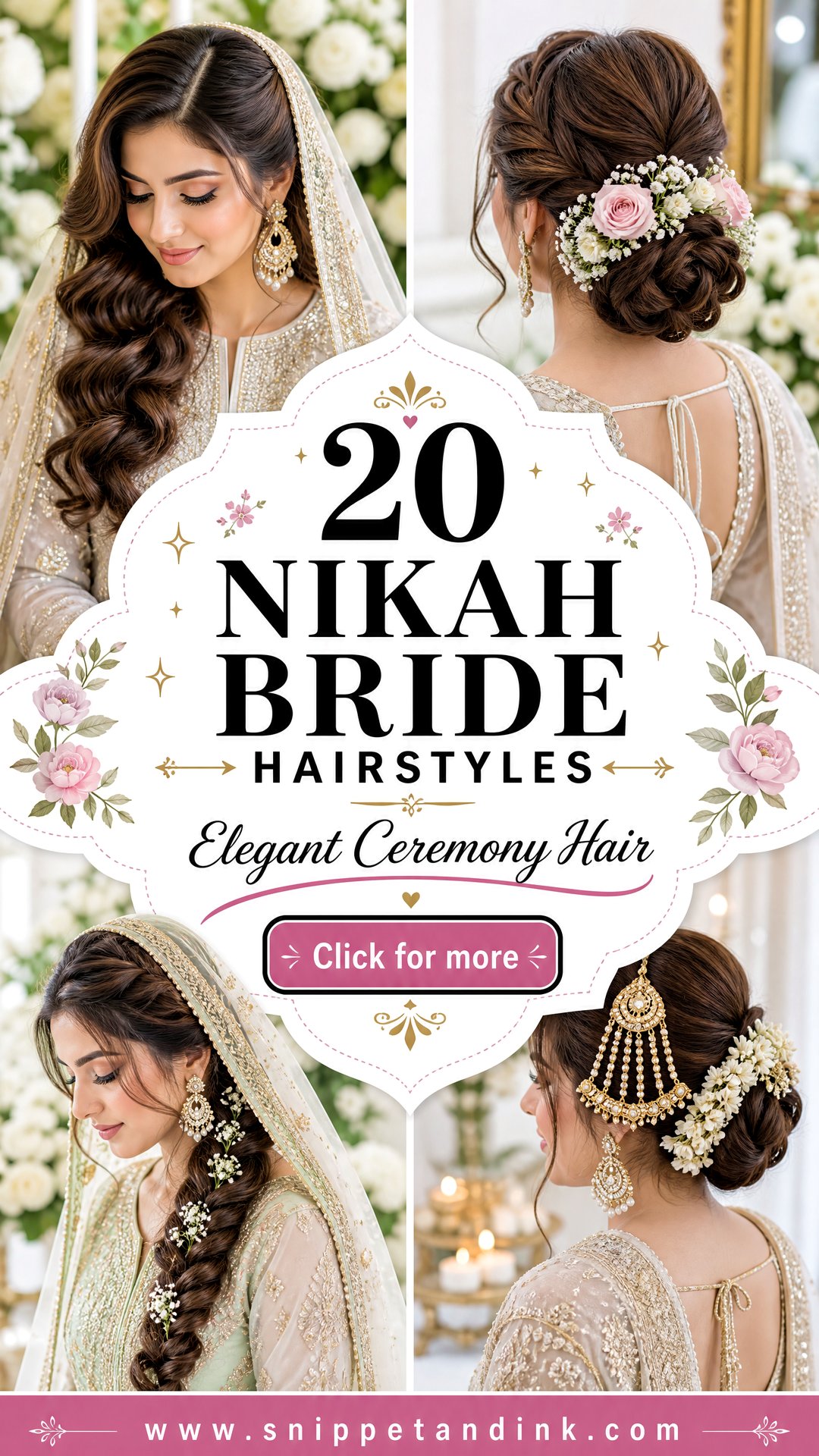 20 Nikah Bride Hairstyles for an Elegant Ceremony Look - 20 Nikah Bride Hairstyles for an Elegant Ceremony Look