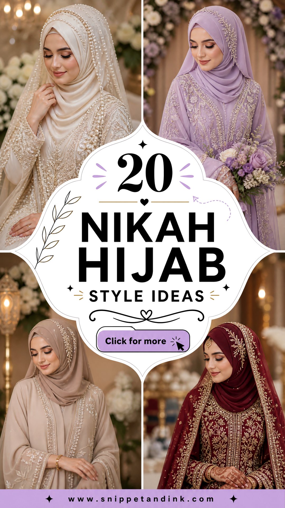 20 Nikah Hijab Style Ideas for a Graceful and Modest Bridal Look - 20 Nikah Hijab Style Ideas for a Graceful and Modest Bridal Look