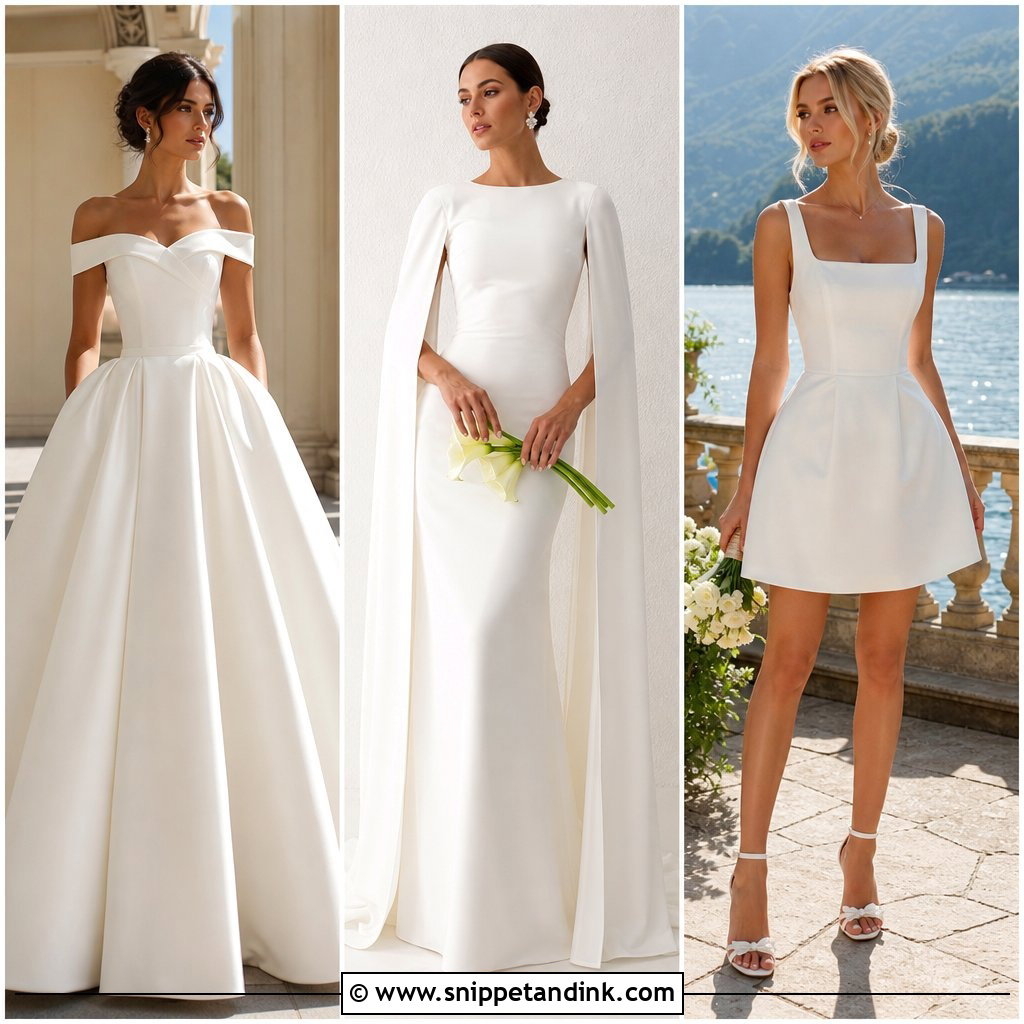 20 No Lace Wedding Dress Ideas for Stylish Modern Brides