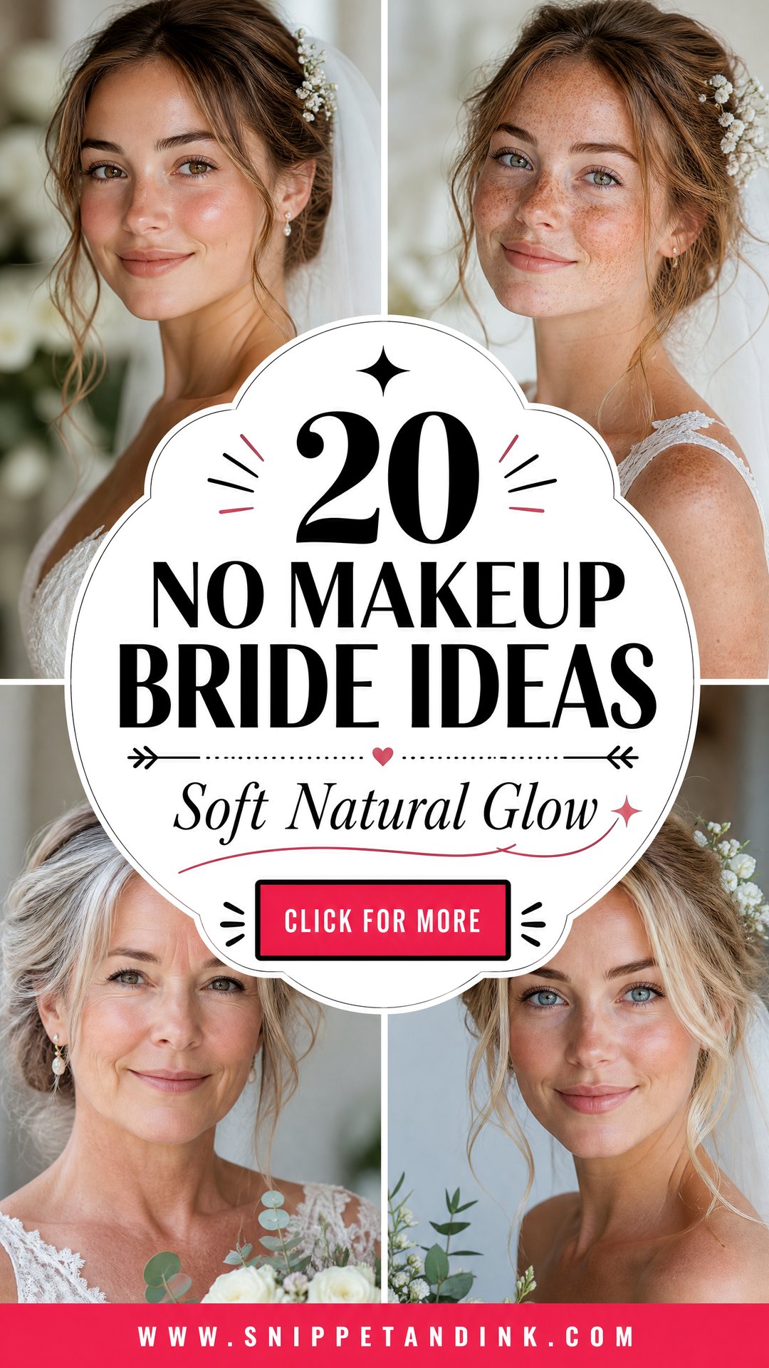 20 No Makeup Bride Ideas for a Soft Natural Glow - 20 No Makeup Bride Ideas for a Soft, Natural Glow