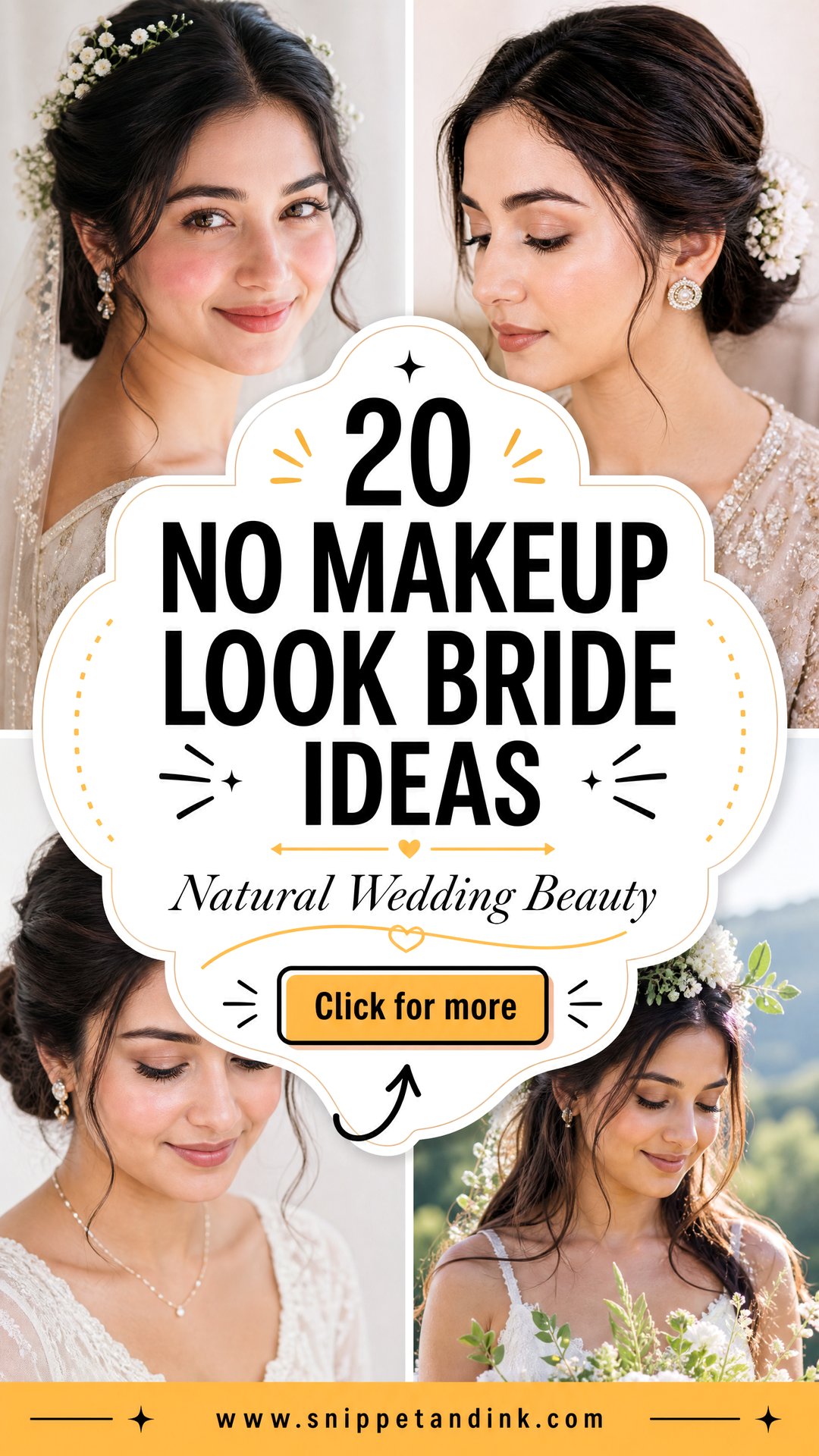 20 No Makeup Look Bride Ideas for Natural Wedding Beauty - 20 No Makeup Look Bride Ideas for Natural Wedding Beauty