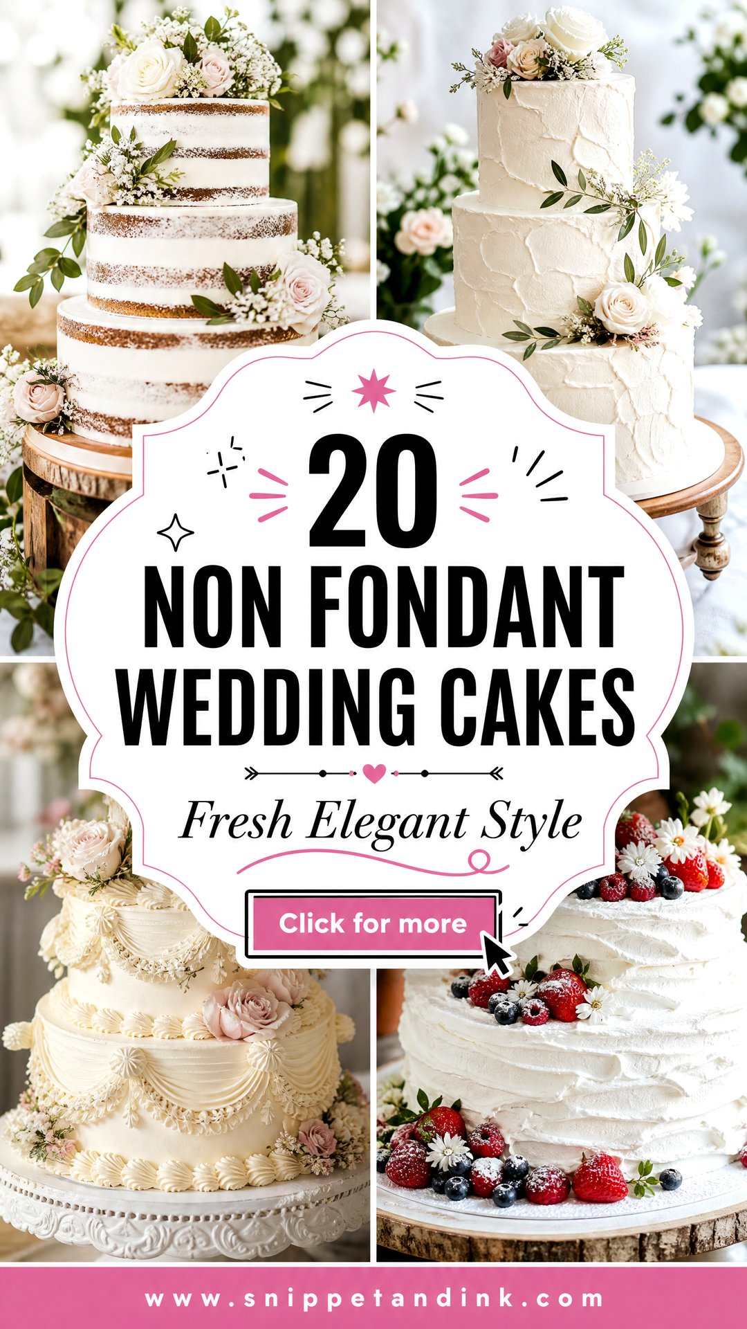 20 Non Fondant Wedding Cakes for Fresh Elegant Style - 20 Non Fondant Wedding Cakes for Fresh, Elegant Style